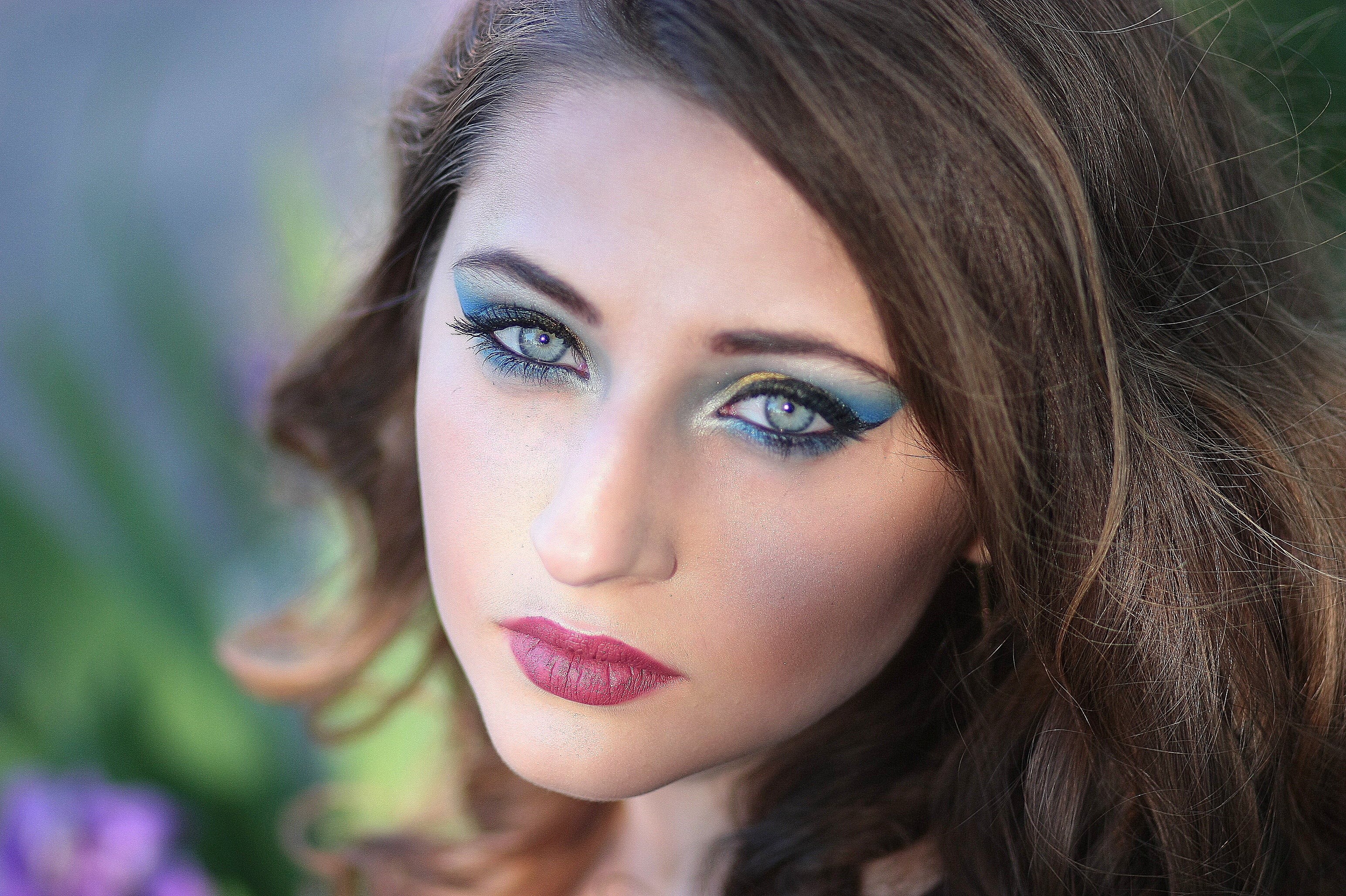 girl, brown Hair, adult, beautiful people, females, nature, hairstyle, beauty, woman, close-up, long hair, focus, outdoors, make-up, one Person, eyeshadow, HD Wallpaper