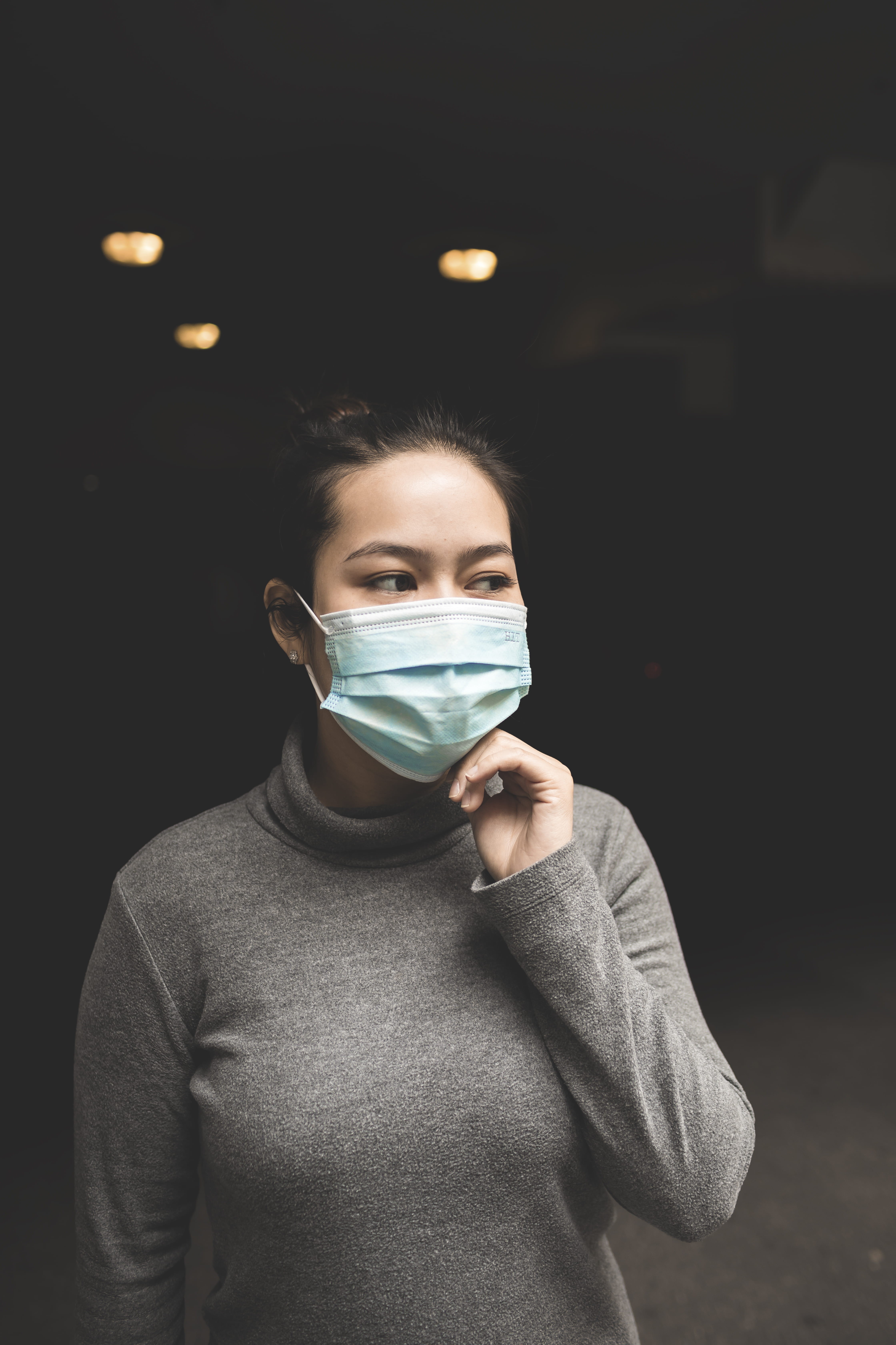 adult, men, healthcare and medicine, teal, gray, real people, 5K, street, face, indoors, surgical mask, shirt, female, neck, portrait, lifestyles, turtle, Phone HD Wallpaper