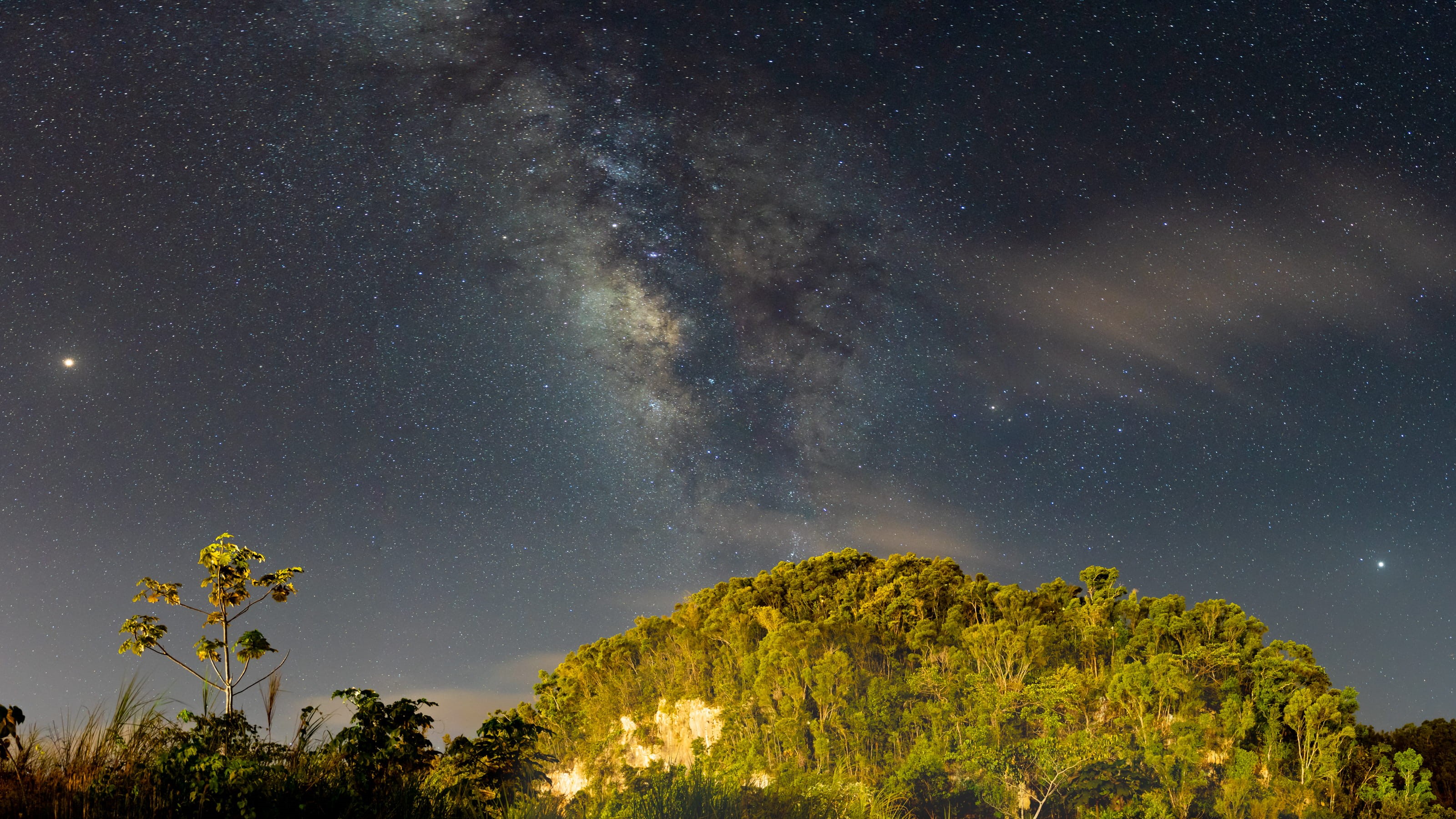 mar, astrology, awe, light - Natural Phenomenon, long exposure, space Exploration, nature, scenics, puertorico, mountain, night photography, planet - Space, HD Wallpaper