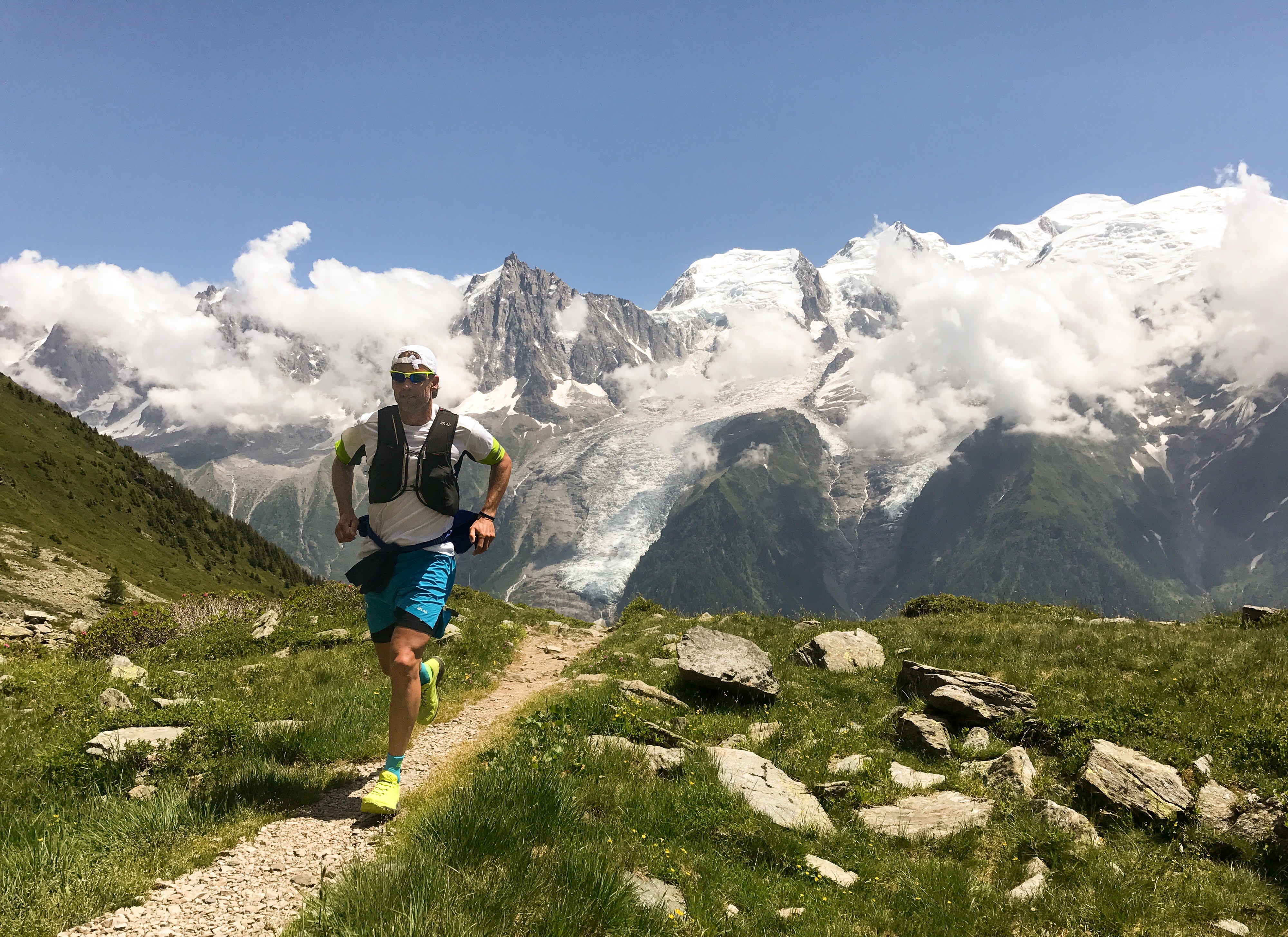 4K, Trail Running, summer, adults only, sport, backpack, scenics, full length, walking, man, landscape, grass, men, beside, runner, european Alps, mountain Peak, HD Wallpaper