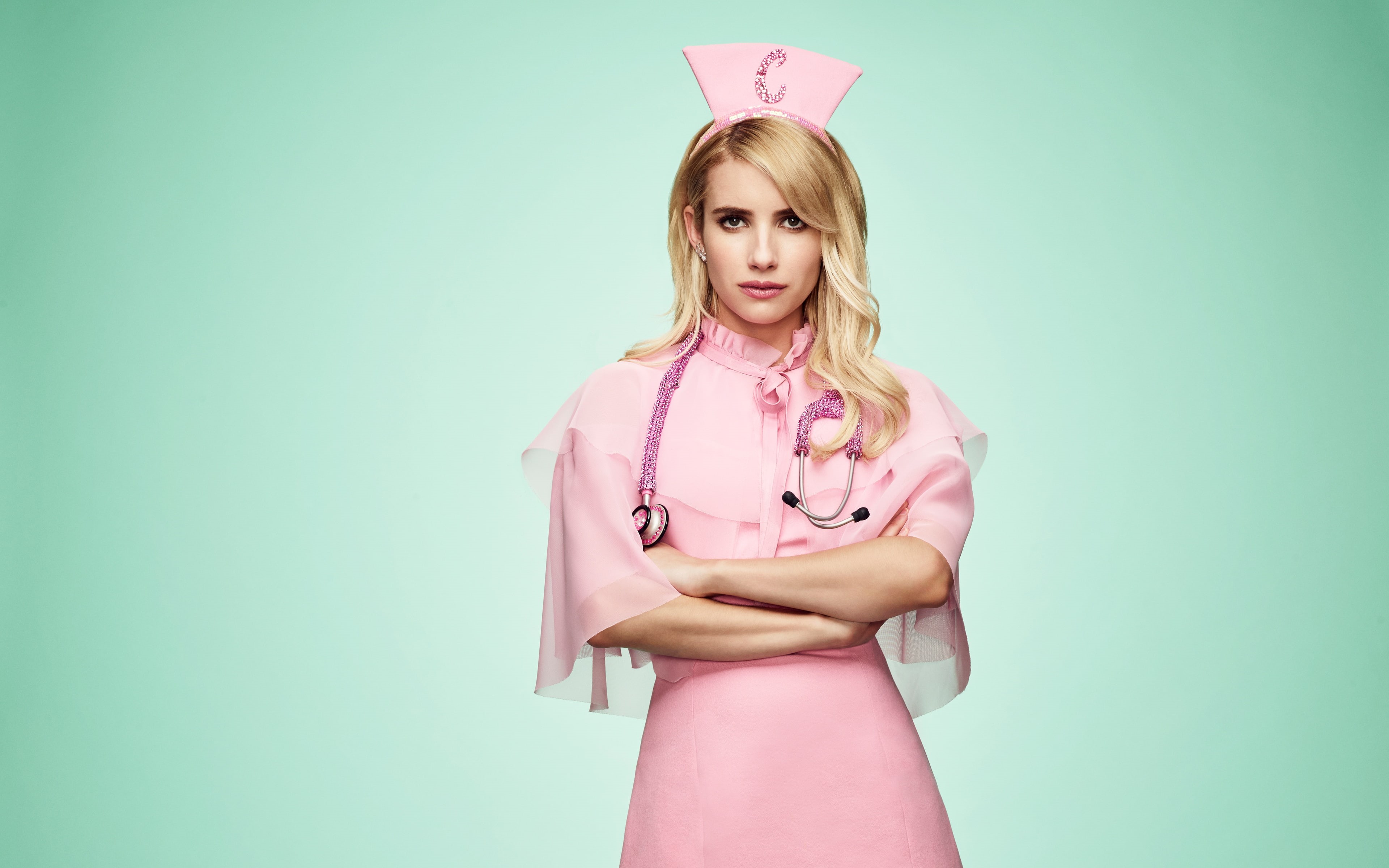 4K, Scream, k, Queens, Oberlin, Chanel, Emma, Roberts, HD Wallpaper