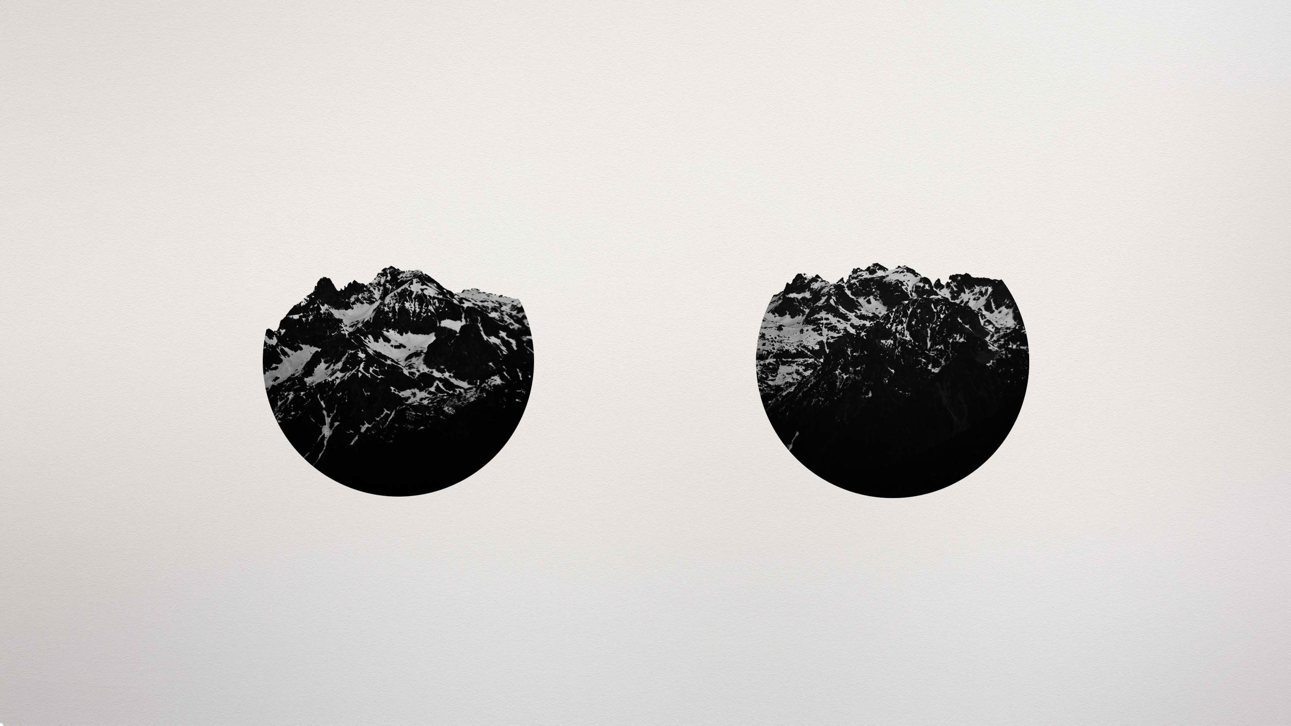 peaks, round, simple background, 2K, mountain peaks, black, mountain, background, painting, hipster, simple, HD Wallpaper