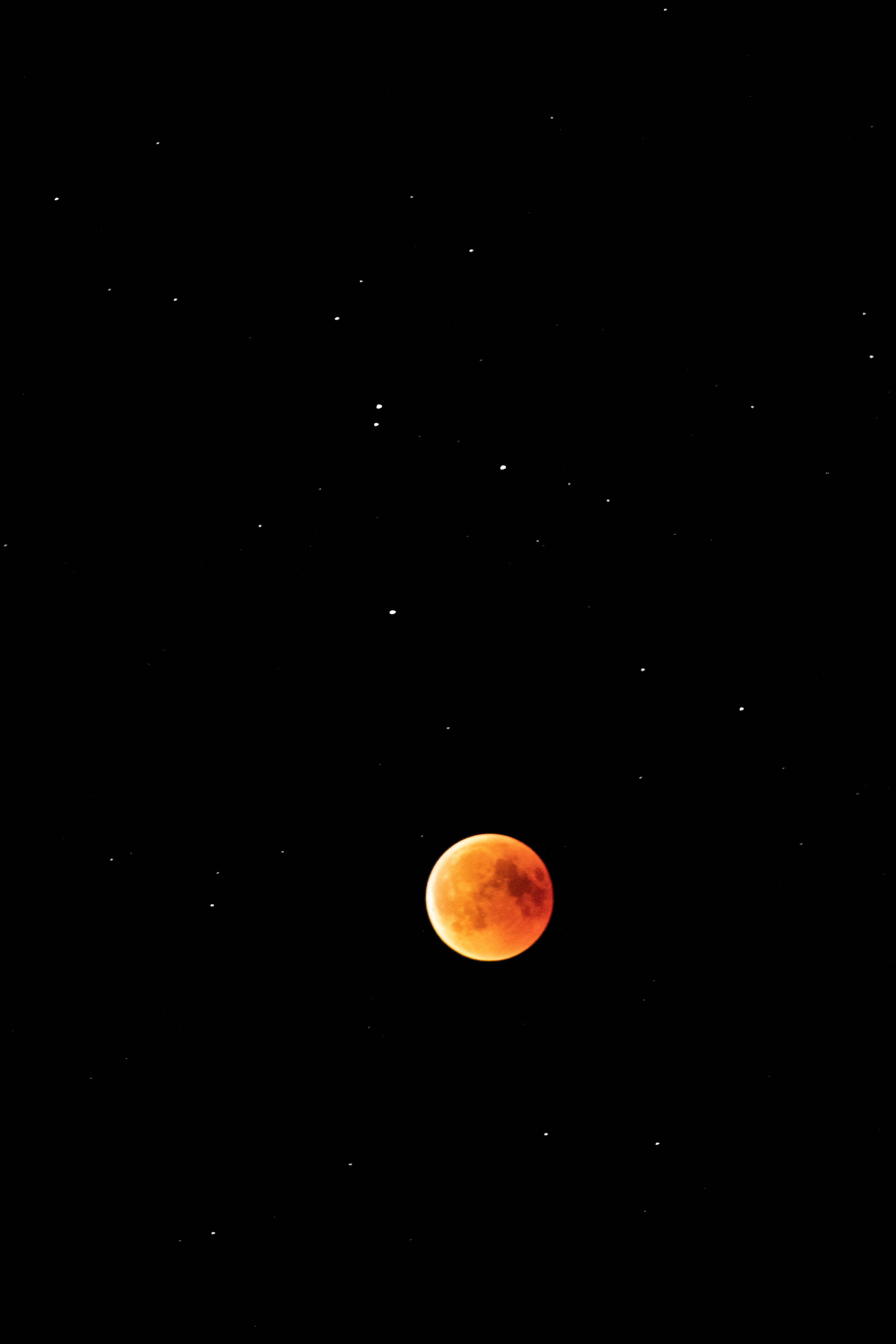 surrounded, lunar Eclipse, lunareclipse, planetary Moon, nature, star - Space, redmoon, science, moon Surface, orbiting, clear, outdoors, backgrounds, blood moon, Phone HD Wallpaper