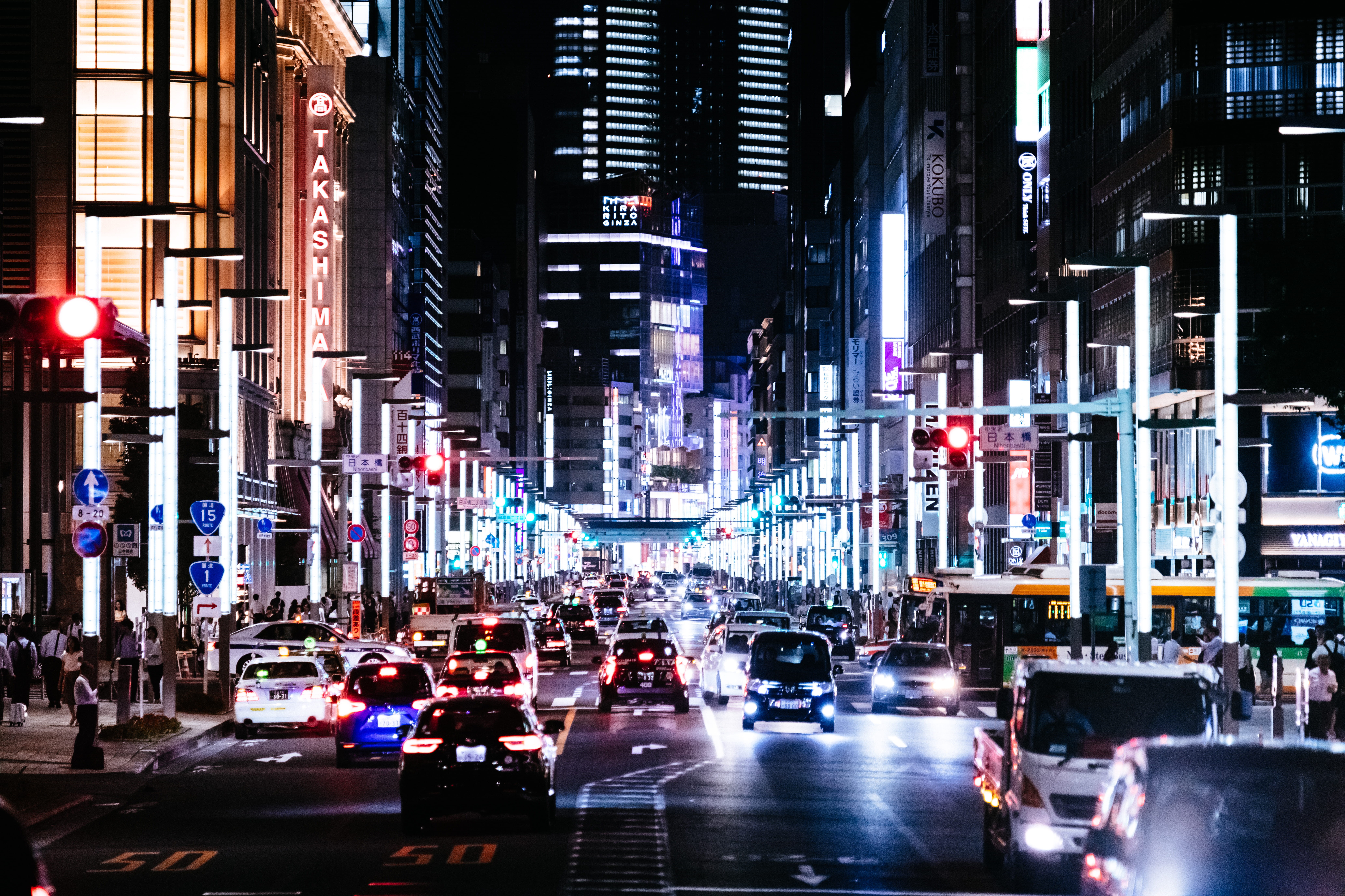 downtown District, new York City, city, tokyo Prefecture, urban, avenue, transport, buildings, famous Place, urban Scene, new York State, crowded, office Building, HD Wallpaper