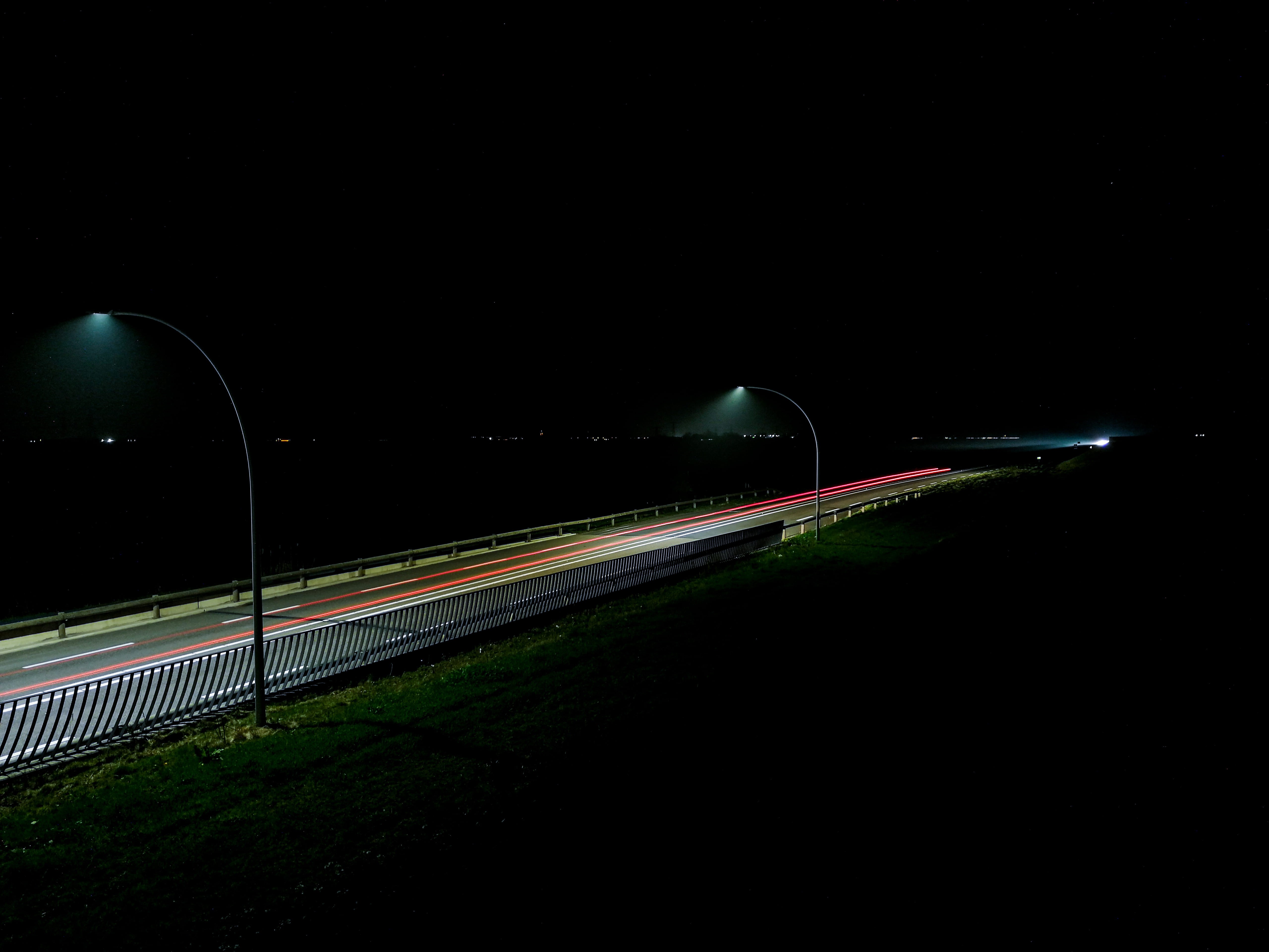 speed, nightphotography, copy space, tail light, street, car, smartphone, city, taillights, illuminated, photography, lighting equipment, traffic, vehicle, HD Wallpaper