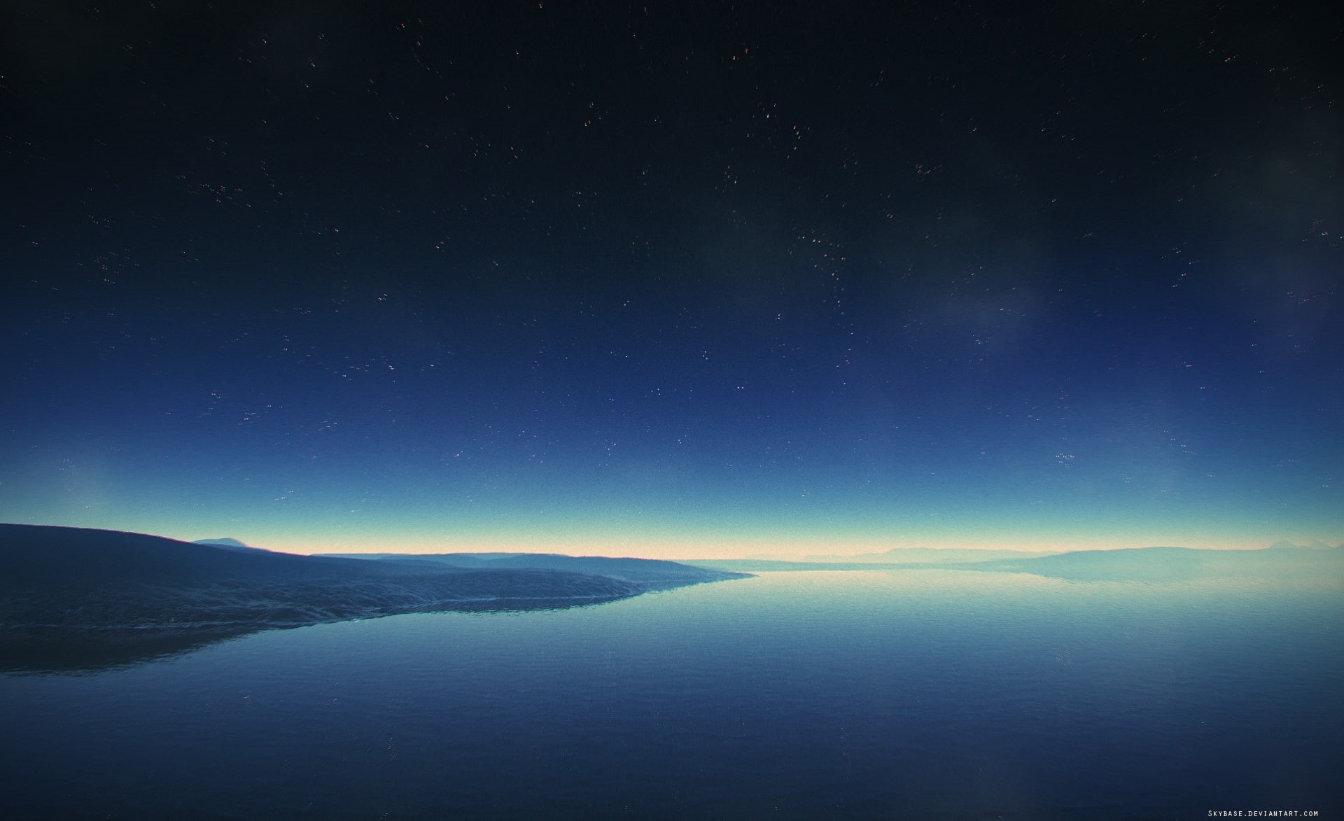 star - space, illuminated, tranquility, 1080P, tranquil scene, star, no people, landscape, scenics - nature, space and astronomy, nature, body, sky, water, HD Wallpaper