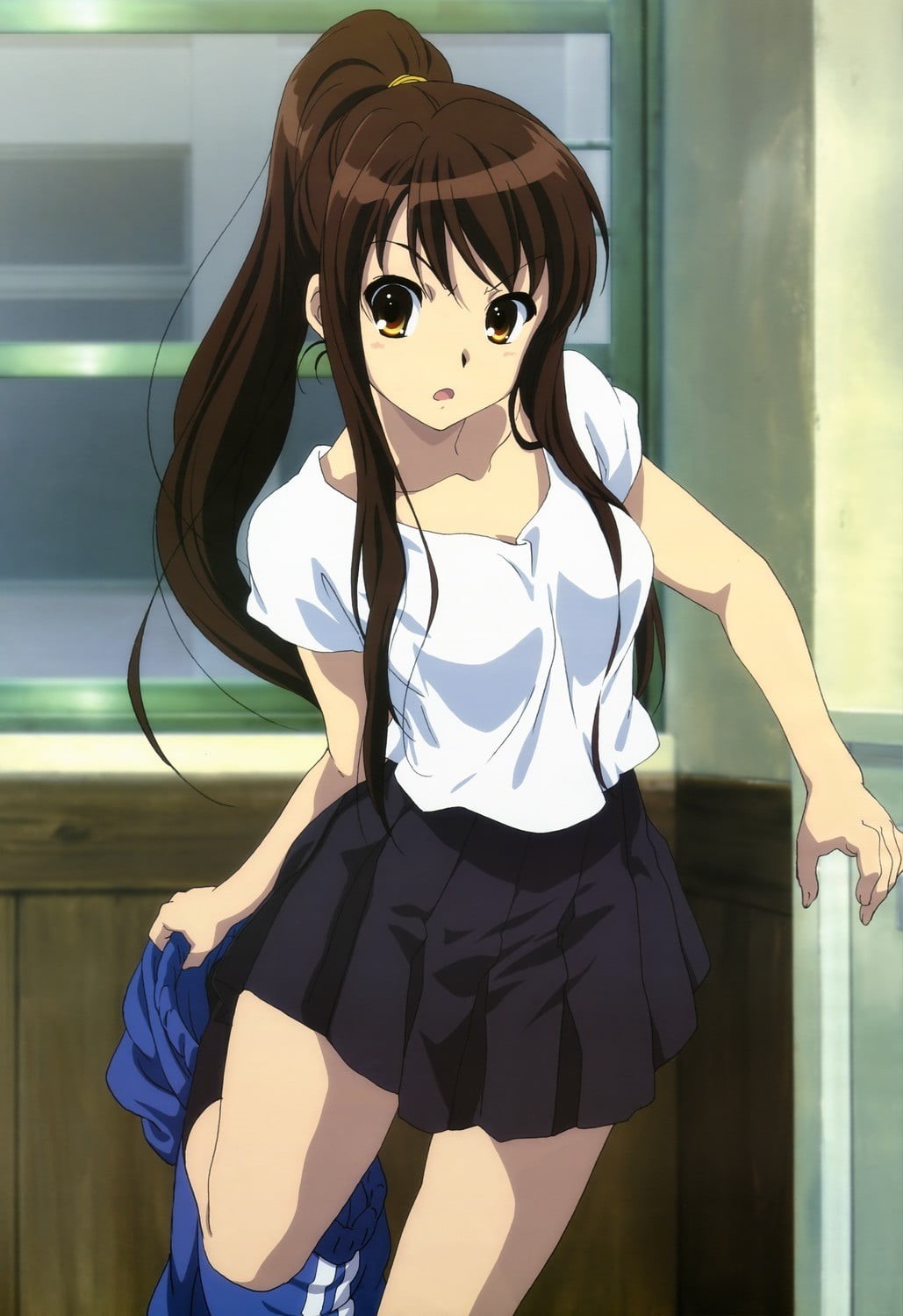 Suzumiya Haruhi, hairstyle, woman, one person, childhood, business, disguise, The Melancholy of Haruhi Suzumiya, offspring, girls, men, emotion, real people, Phone HD Wallpaper