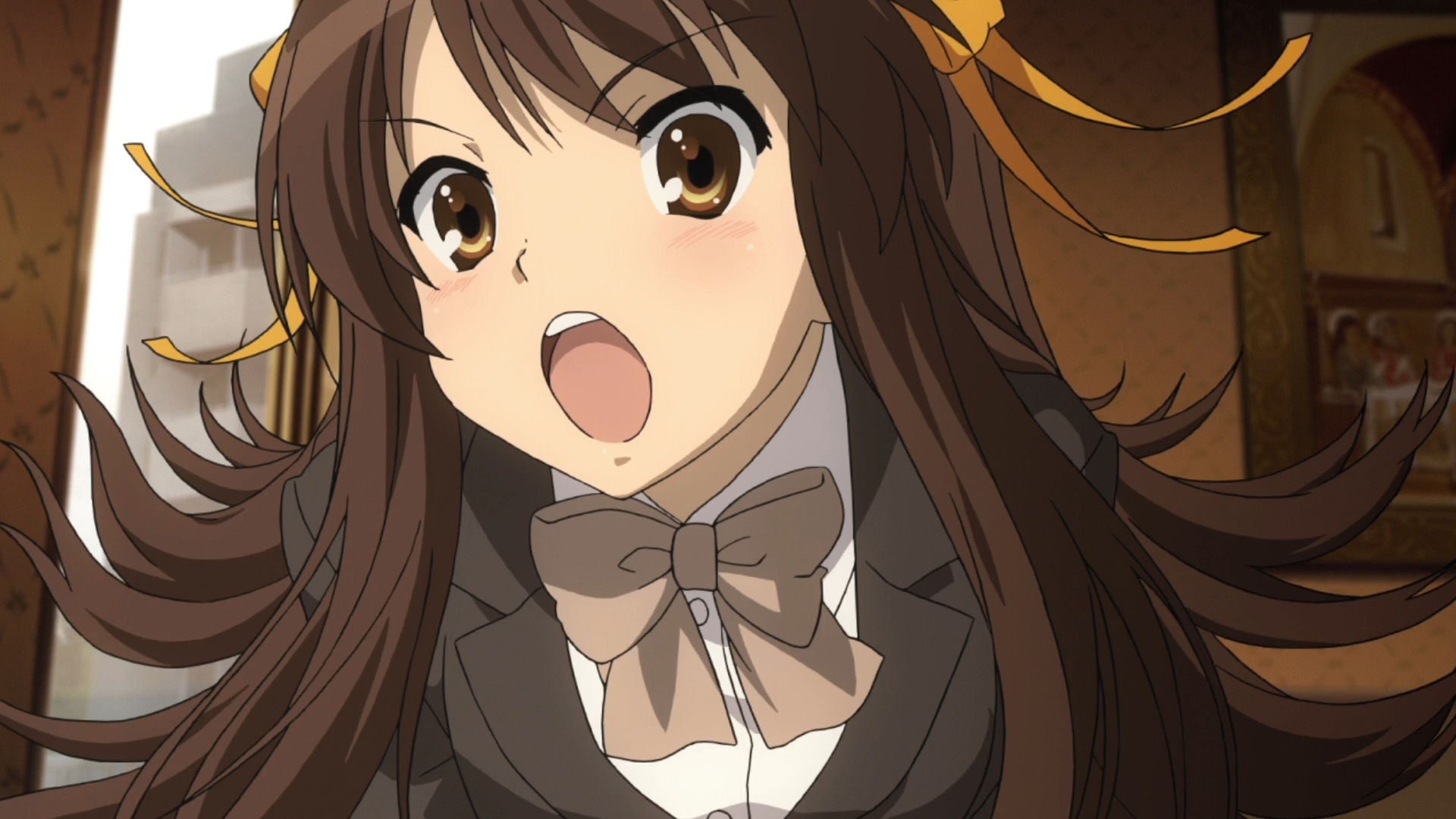 indoors, night, pattern, sculpture, craft, art and craft, creativity, wall - building feature, arts culture and entertainment, The Melancholy of Haruhi Suzumiya, HD Wallpaper