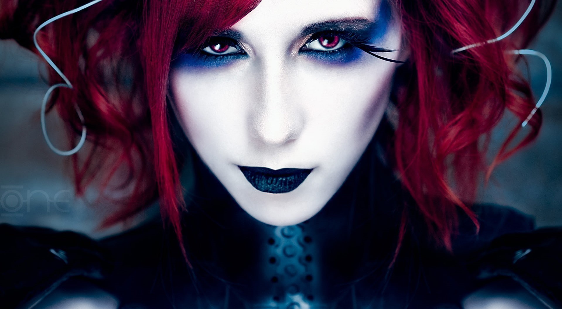 young adult, fashion model, model, beautiful people, make-up, adult, face paint, hair, human body part, Stephanie van Rijn, portrait, closeup, beauty, evil, HD Wallpaper