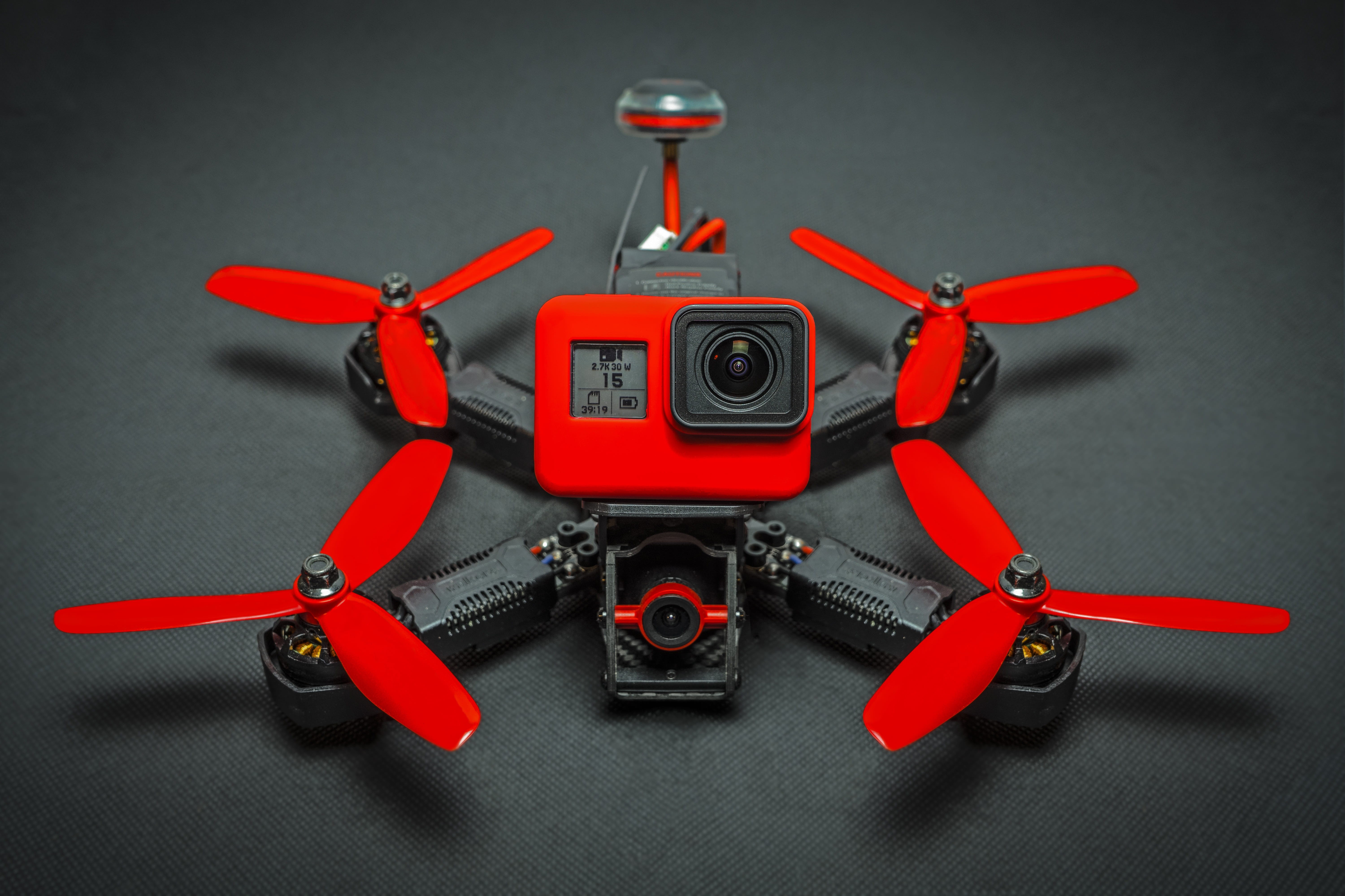 photographic equipment, toy, flying object, still life, retro styled, fpv, no people, quadrocopter, camera - photographic equipment, gopro, high angle view, HD Wallpaper