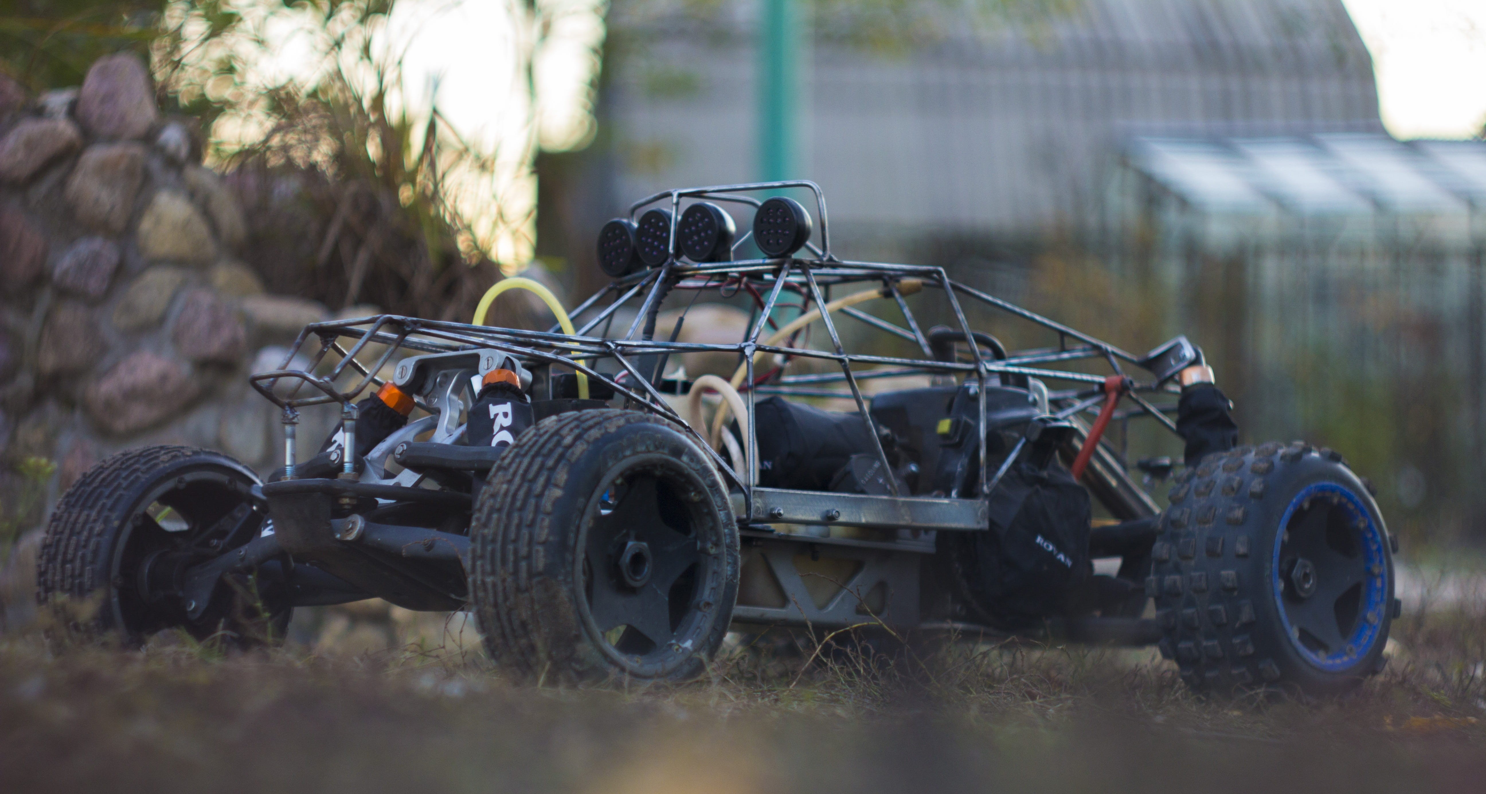 outdoors, mode of transportation, no people, transportation, field, land vehicle, plant, auto, buggy, hpi, drone, sunlight, motor vehicle, stationary, toy, HD Wallpaper