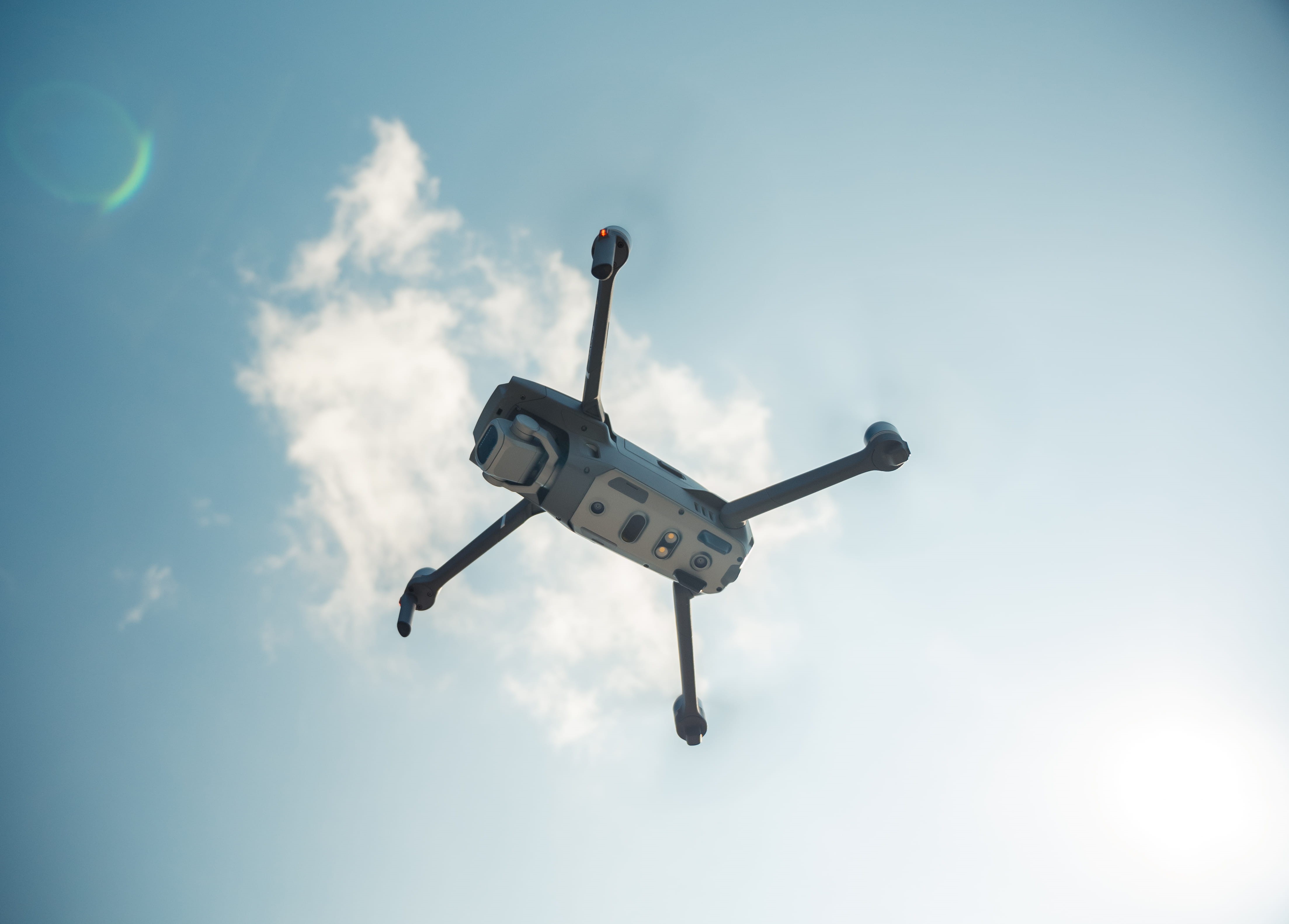 dji mavic pro, transportation, nature, no people, outdoors, day, motion, blue, air vehicle, 4K, dji, flying, futuristic, travel, helicopter, mode of transportation, HD Wallpaper