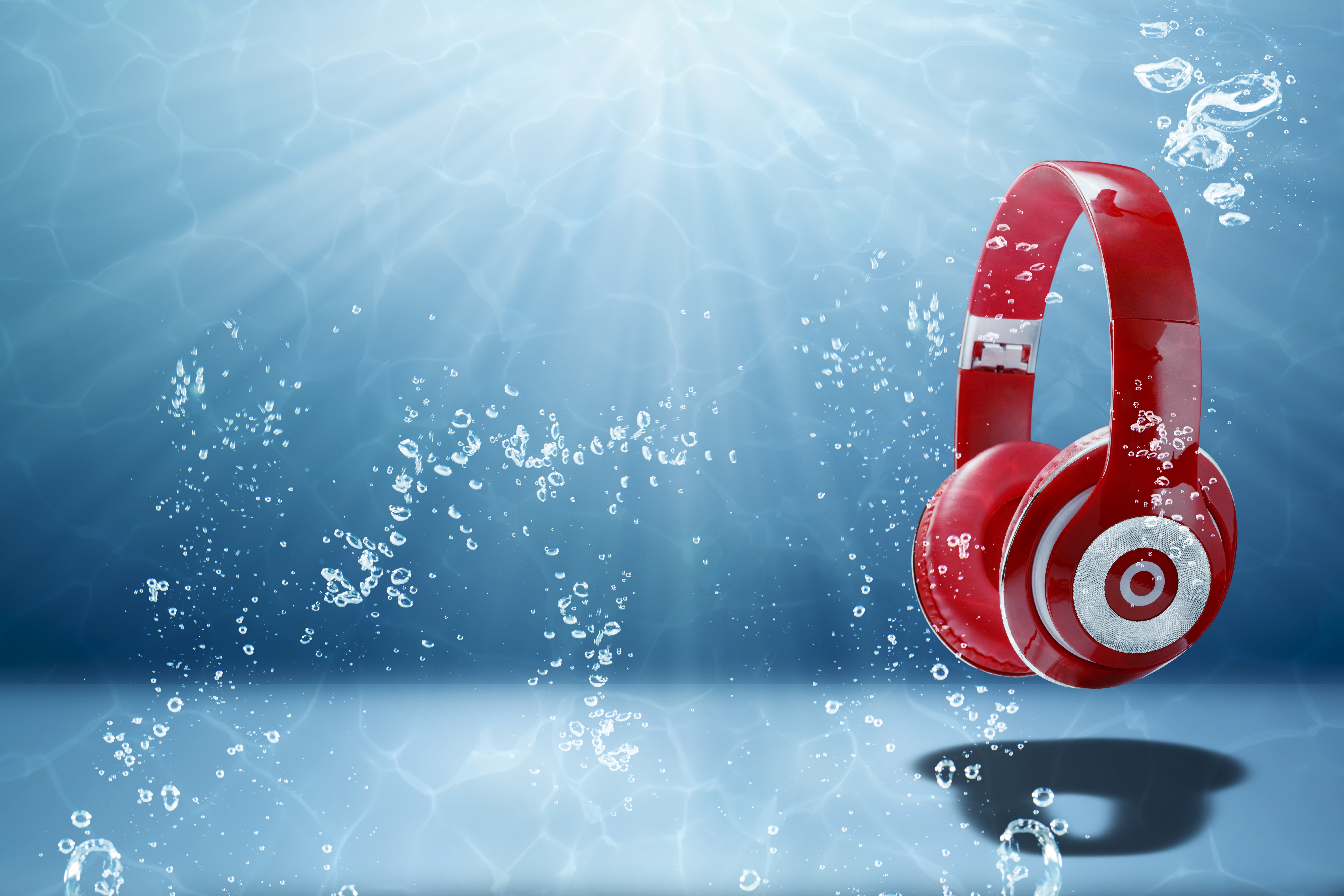 security, nature, radio wave, accidents and disasters, headphones water, safety, abstraction, cordless, headphones, blue, white, no people, 8K, communication, HD Wallpaper