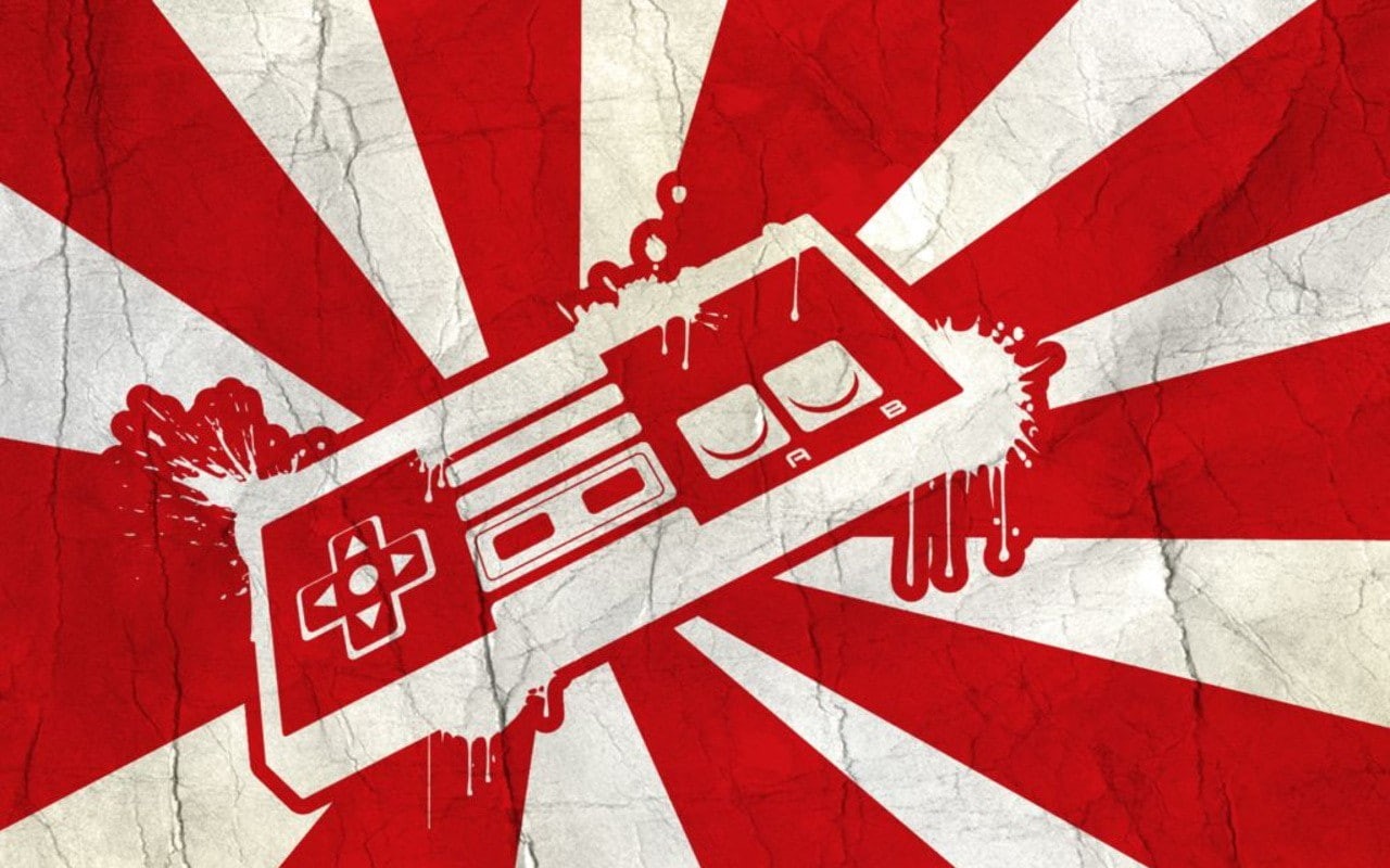 red, retro games, gamers, striped, white, 720P, minimalism, day, western script, outdoors, architecture, close-up, white color, LonelyWolf, built structure, HD Wallpaper