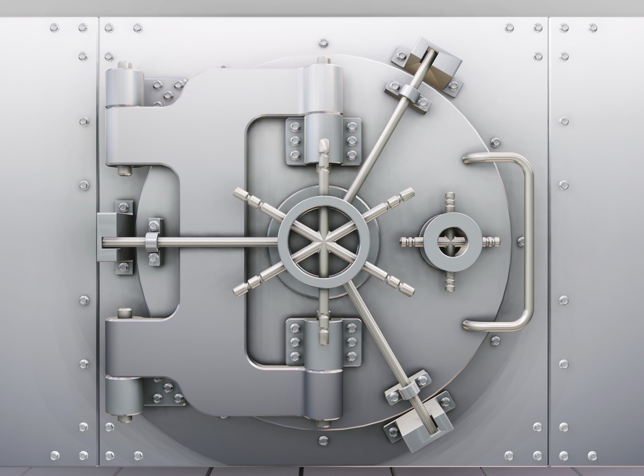 3D, closed, no people, gray, design, box, entrance, Deposit, 2K, illustration, steel, industry, latch, protection, indoors, safety, Artistic, modern, technology, HD Wallpaper