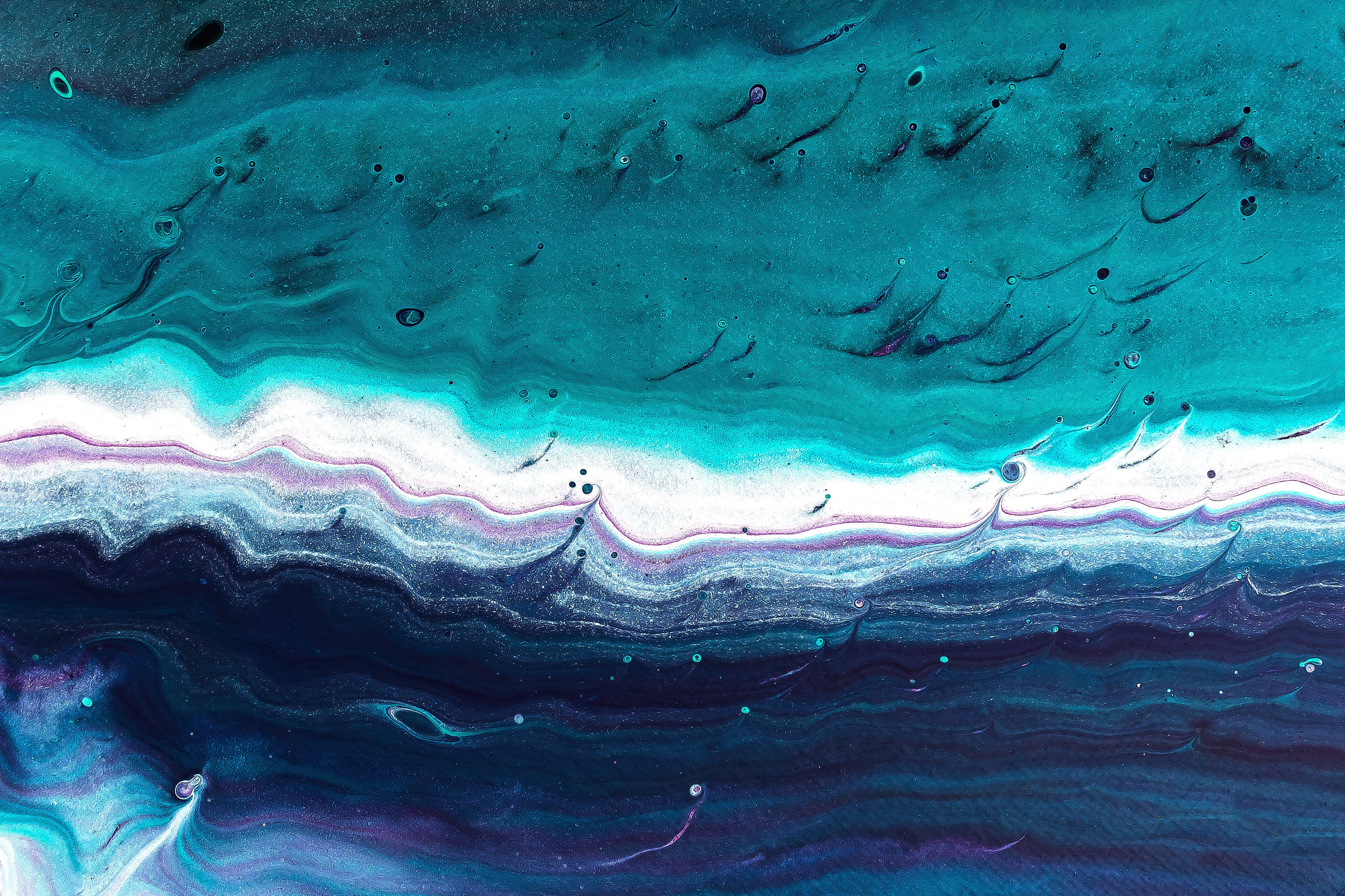 full frame, sea, purple, textured, nature, casting, close-up, creativity, turquoise colored, color, extreme close-up, abstract, outdoors, mineral, turquoise, HD Wallpaper