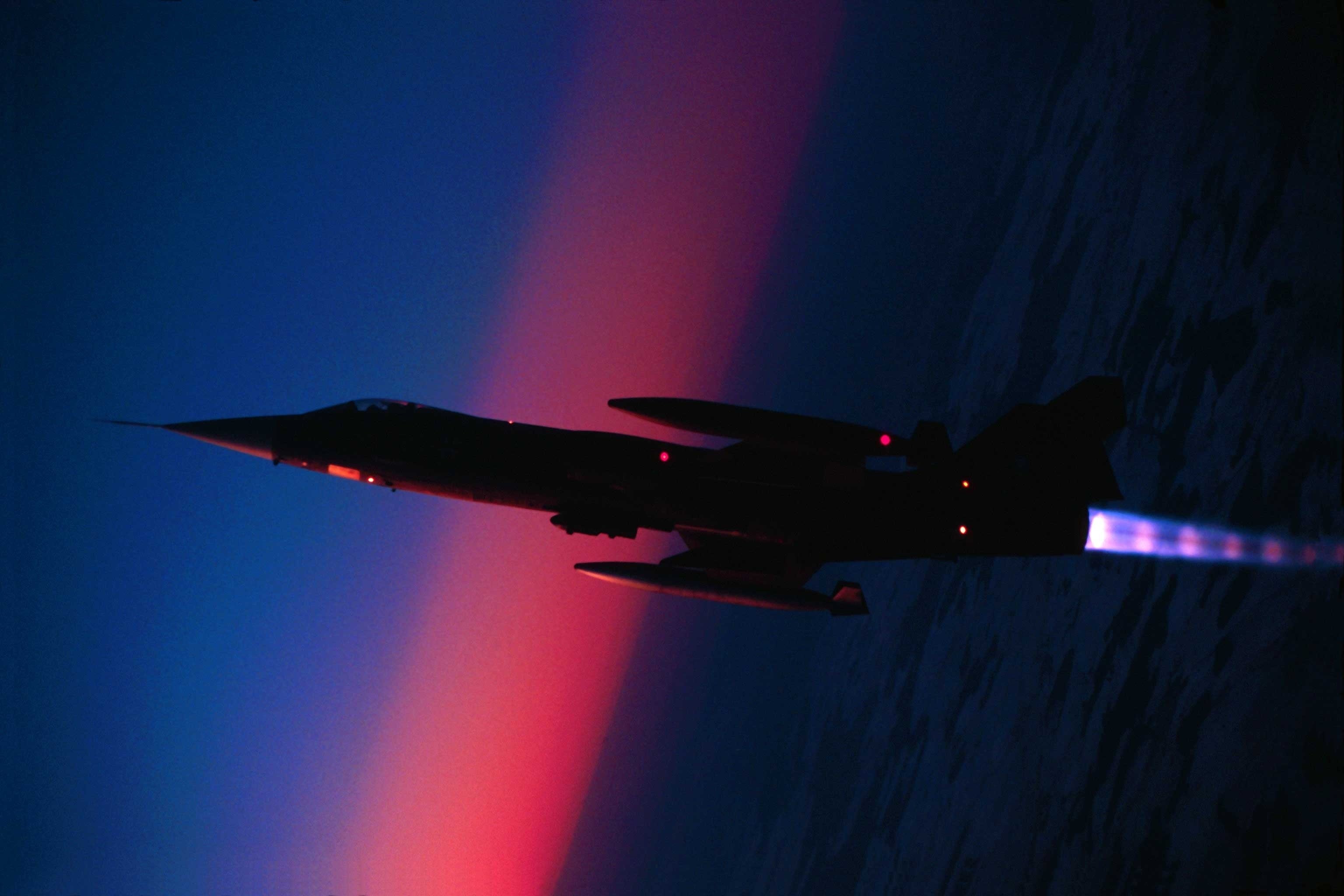 F-104, jet fighter, sky, 2K, sunrise, Lockheed F-104 Starfighter, HD Wallpaper