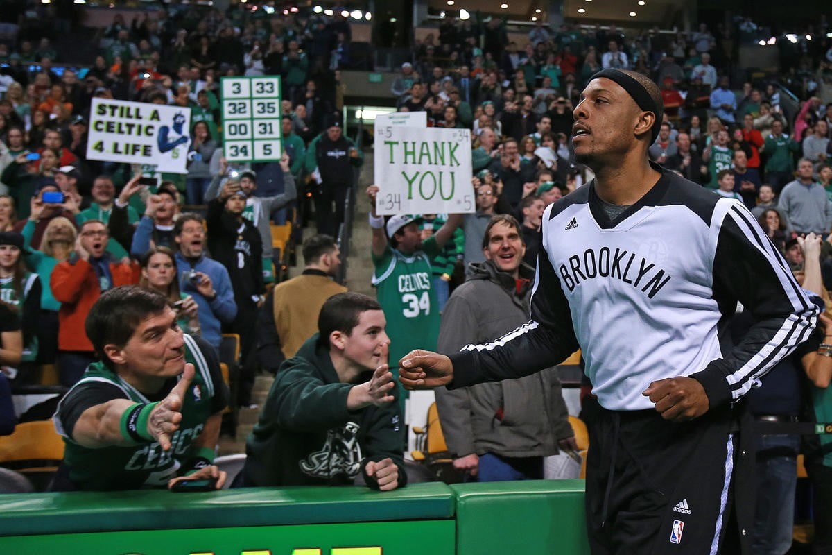 paul, people, 480P, Kevin Garnett, Boston, sports, sport, looking, Paul Pierce, basketball, protestor, stadium, spectator, Boston Celtics, democracy, adult, HD Wallpaper