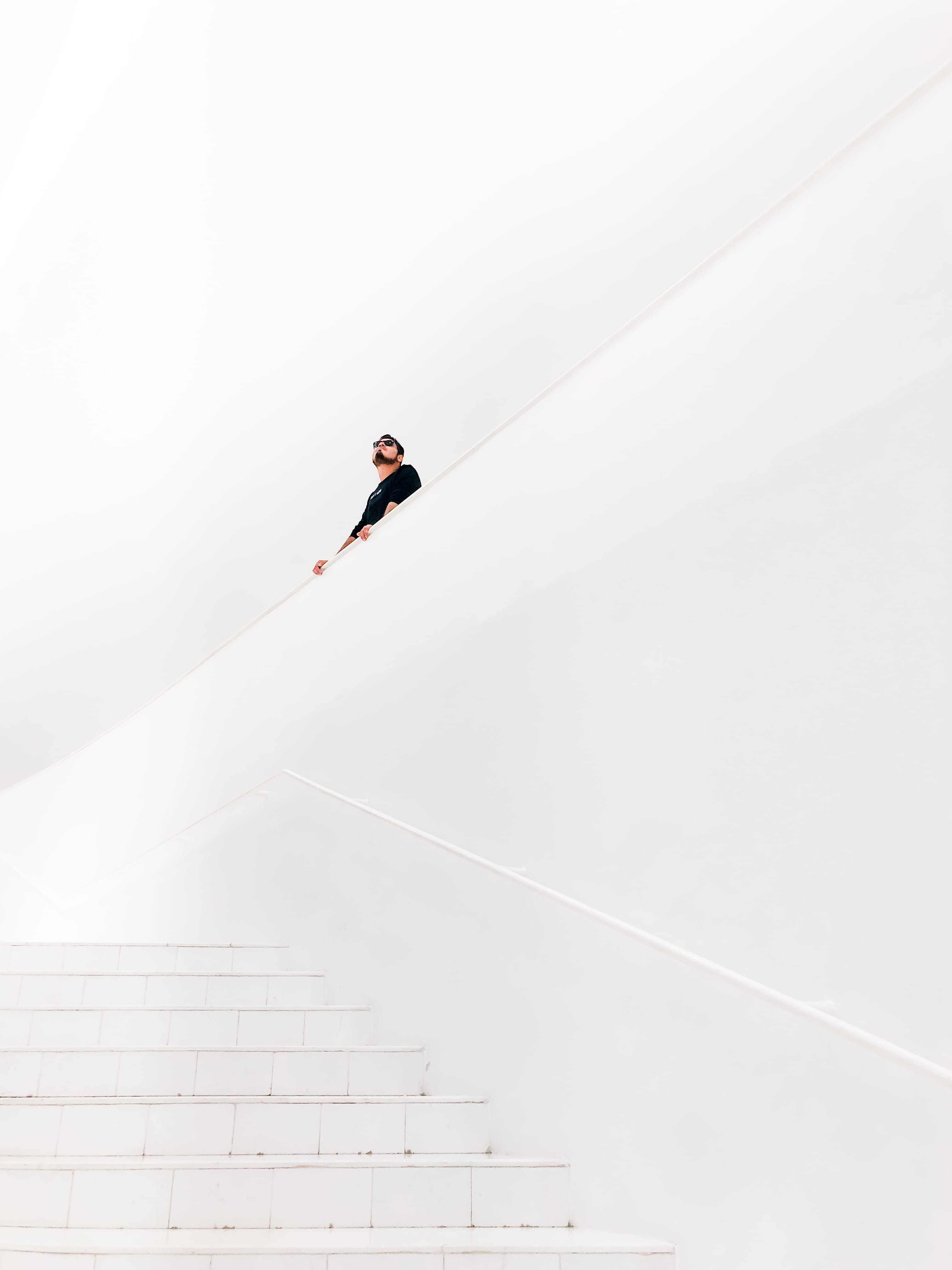 urban, building, running, caucasian Ethnicity, solitude, motion, minimalism, stair, young Adult, athlete, vitality, sport, one Person, moving Down, wall, Phone HD Wallpaper