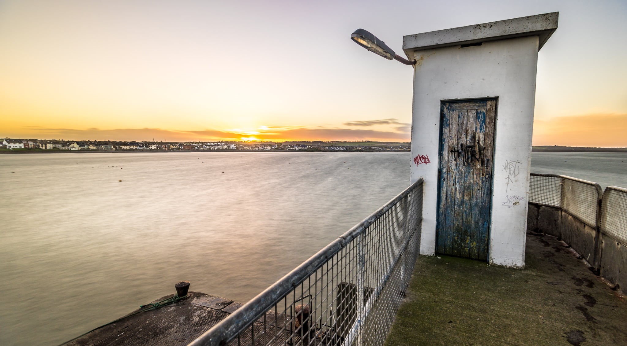 sky, long exposure, Sunset, shed, skerries, beach, ultra wide angle, travel, geotagged, daytime, konica minolta, ireland, pier, weather, clouds, photo, HD Wallpaper