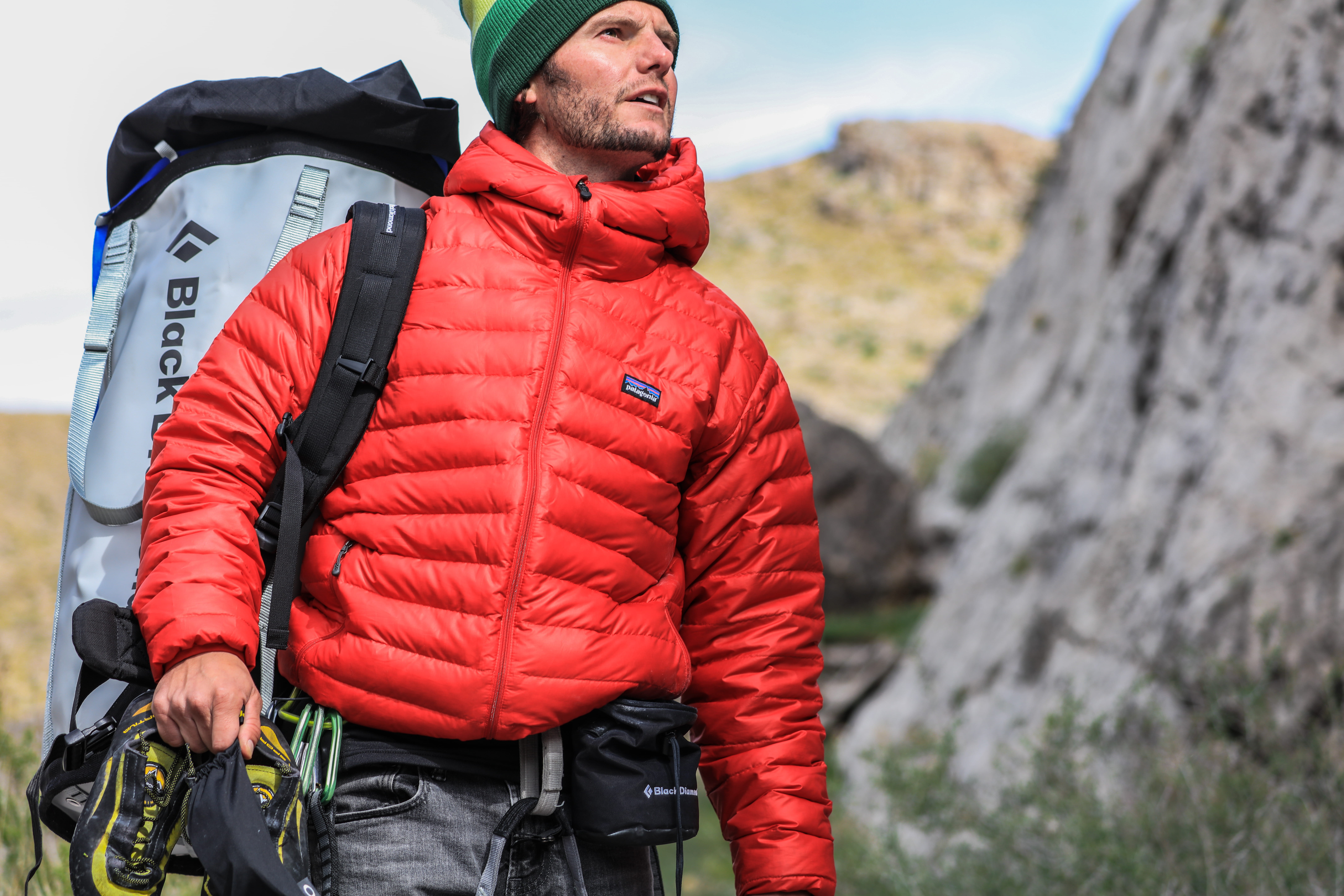 overhead, green, nature, sport, man, outdoors, standing, near, males, daytime, guy, clothing, activity, grey, warm clothing, looking, hiking, recreational Pursuit, HD Wallpaper