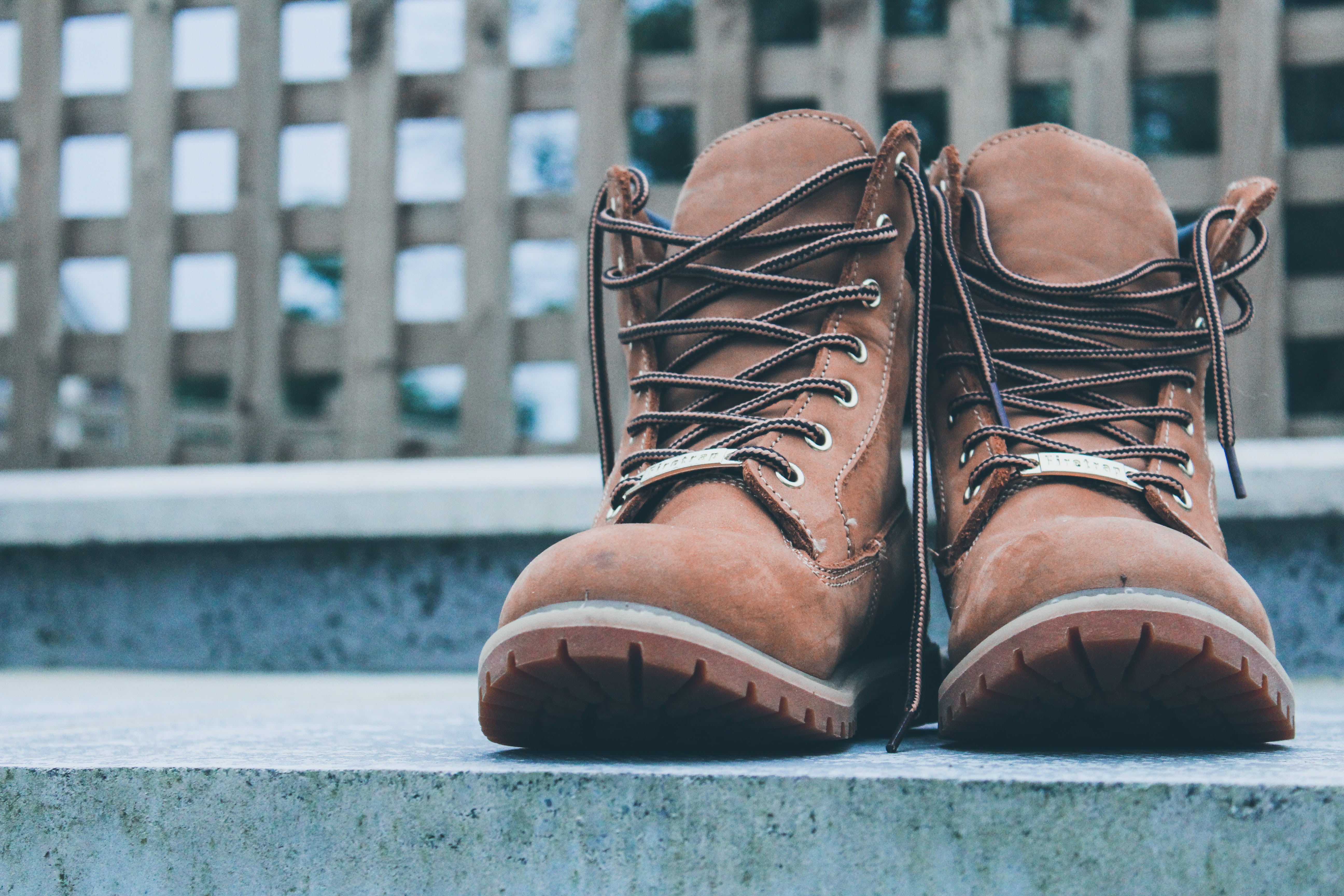 human leg, one person, clothing, low section, real people, leather, boot, body part, outdoors, bridge, pavement, boots, focus on foreground, brick, concrete, HD Wallpaper