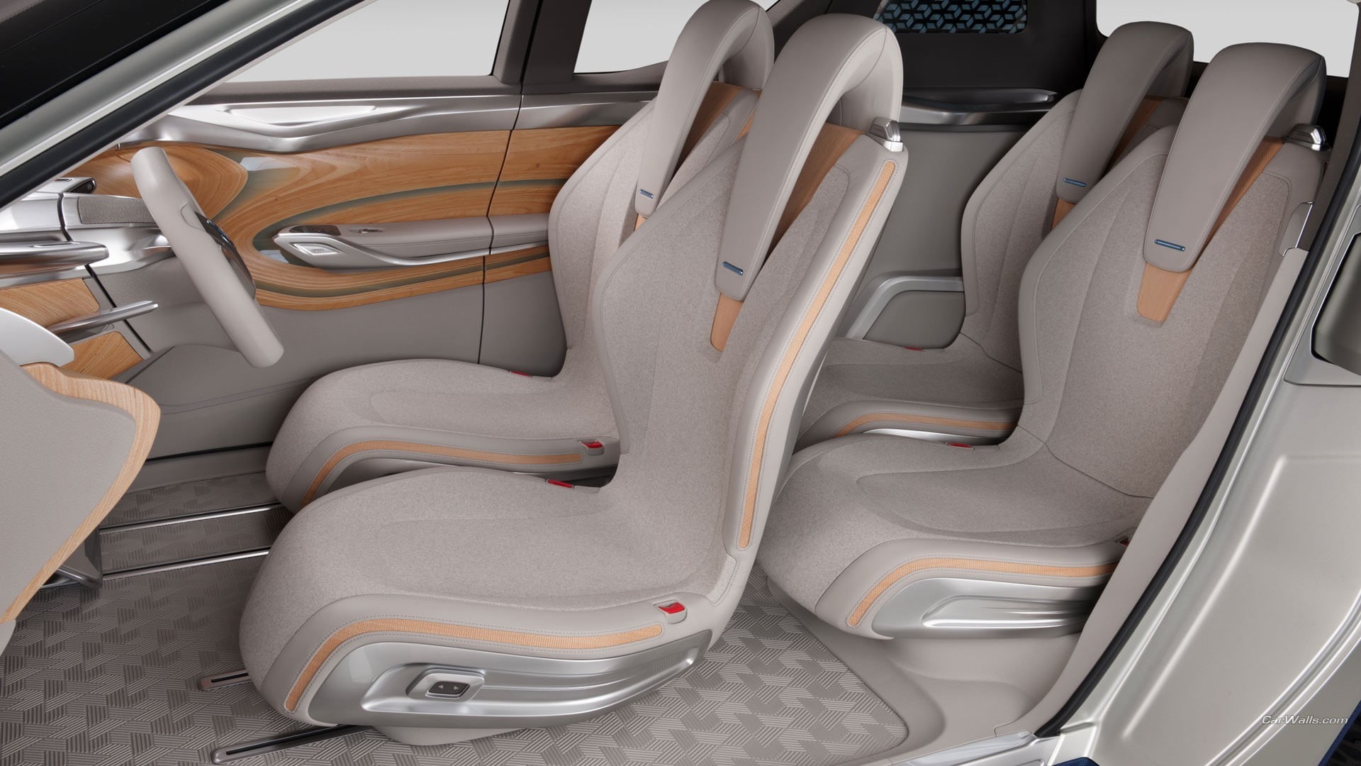 public transportation, orange, car, in a row, transportation, Nissan TeRRa, gray, absence, car interior, no people, Nissan, day, mode of transportation, HD Wallpaper