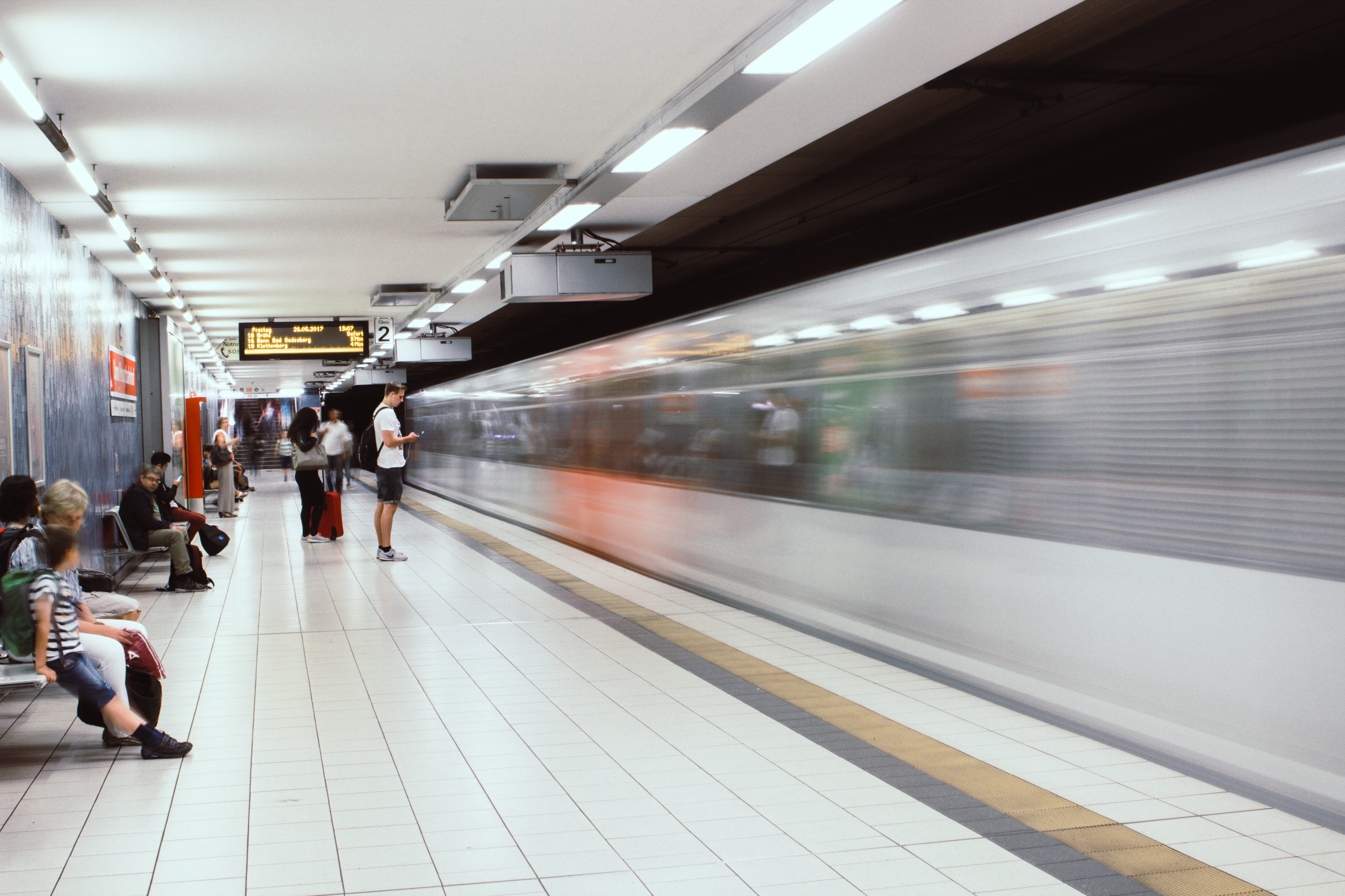 inside, bike park place, central station, metal, holmen, underground tunnel, women, sky, pipes, railroad station, architecture, indoors, motion, roof, passenger, HD Wallpaper