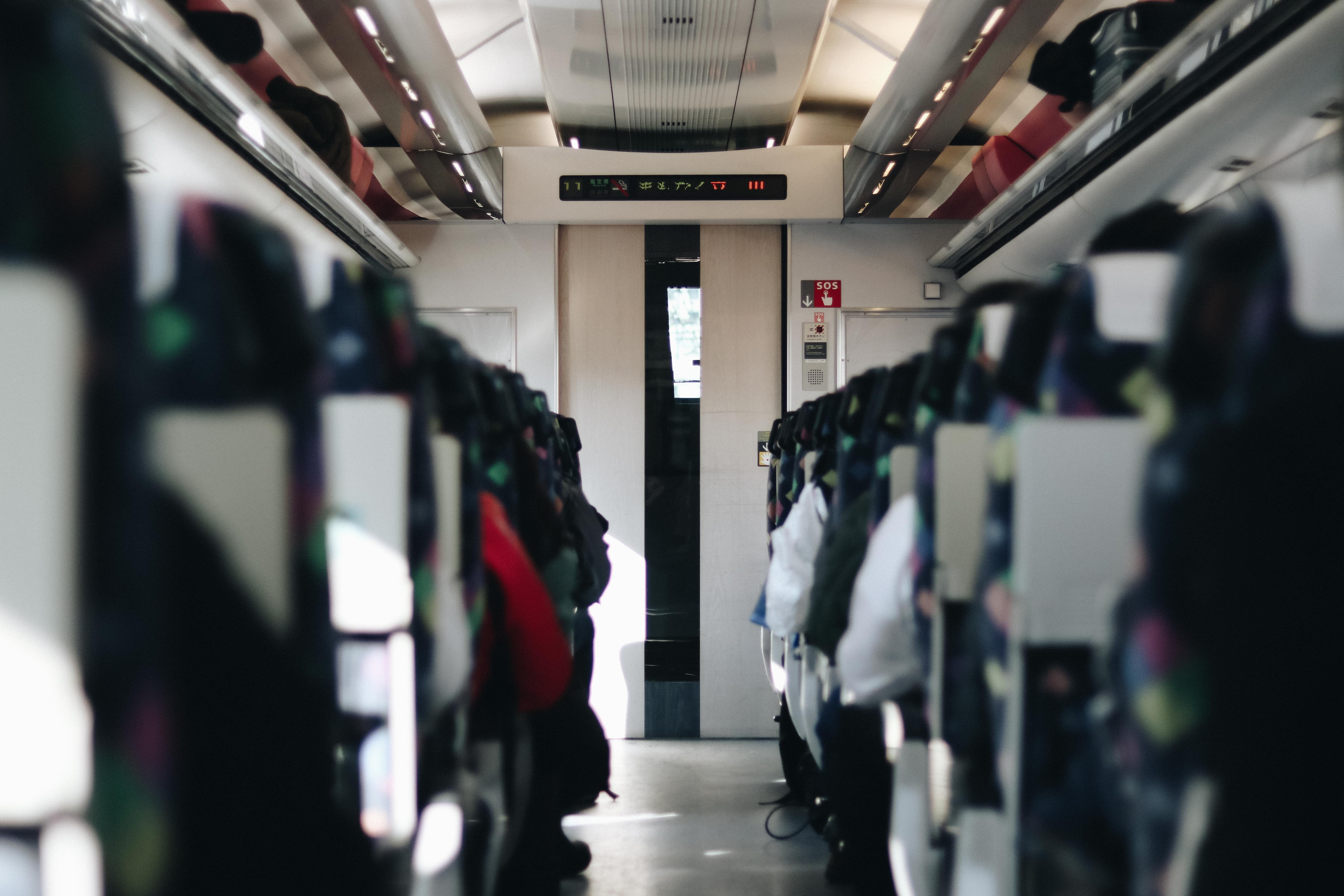 seats, white, grey, sitting, vehicle interior, focus, commercial, selective, indoors, group of people, japan, air vehicle, door, commute, seating, entrance, HD Wallpaper