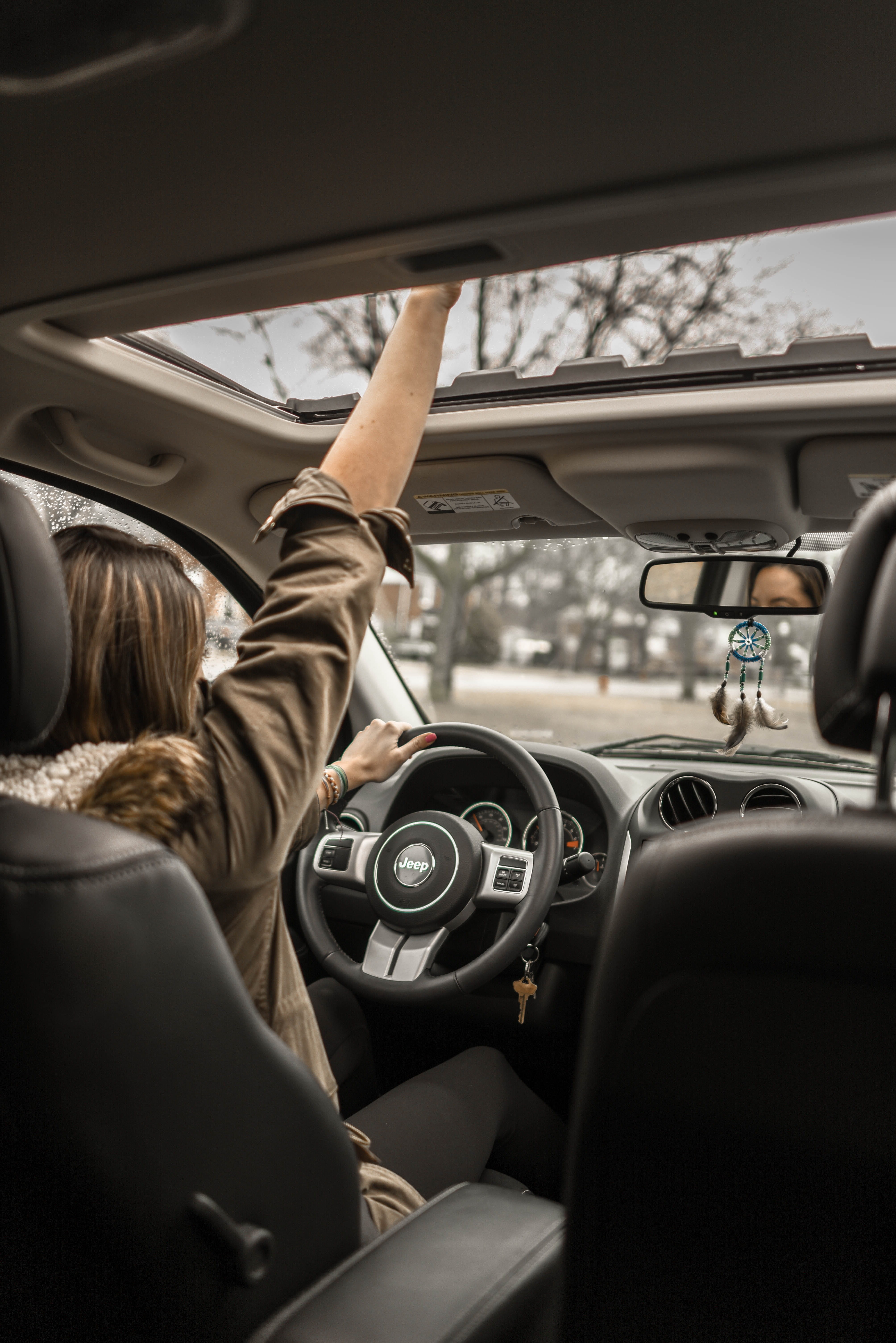 outdoor, steering wheel, black, hand, land vehicle, person, explore, woman, 5K, vehicle, human arm, adult, car, indoors, travel, women, rear view, jeep, Phone HD Wallpaper