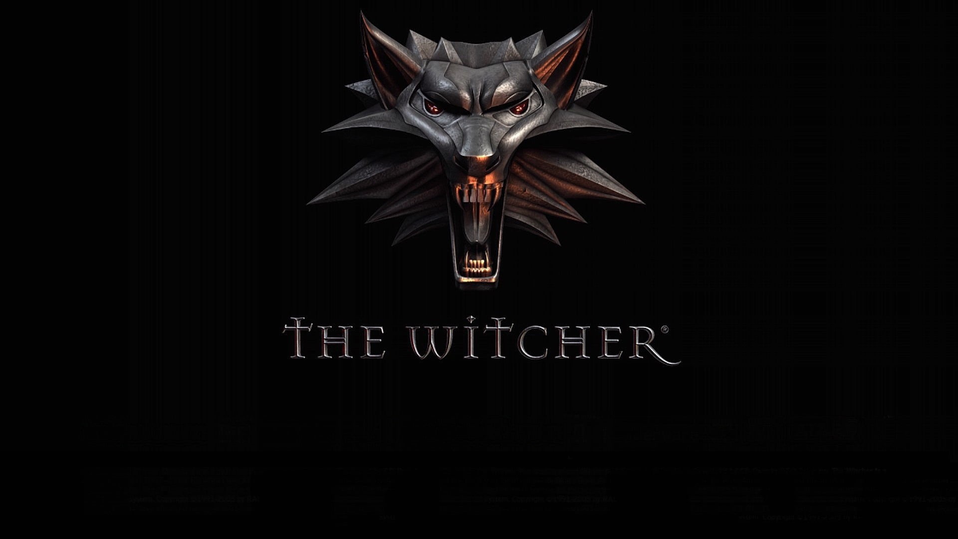 1080P, witcher, mouth, medallion, background, CDProjekt RED, wolf, style, CD PROJEKT RED, amulet, grin, the Witcher, HD Wallpaper