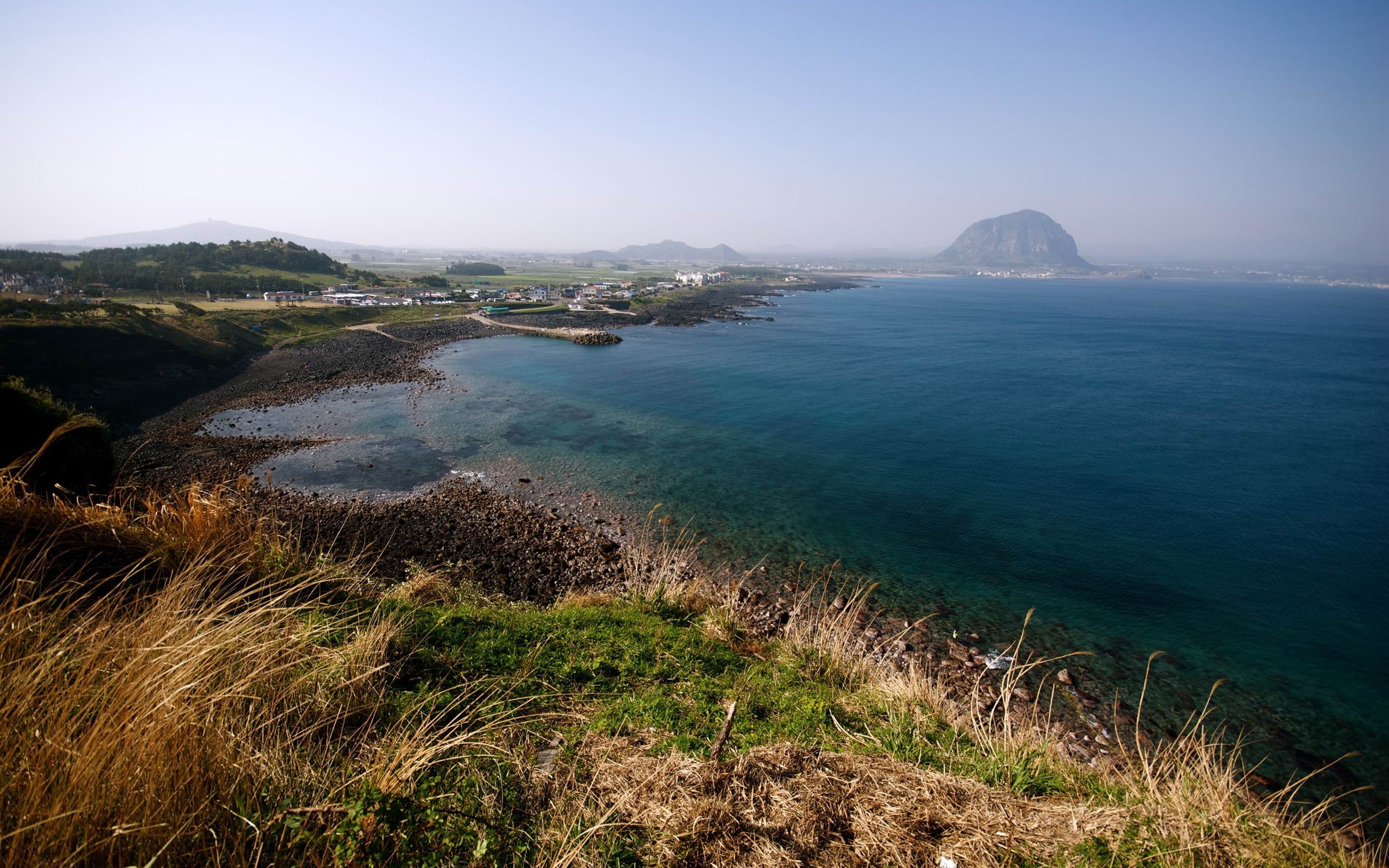 no people, beauty in nature, environment, life, jeju, bay, tranquil scene, 2K, non-urban scene, sea, beach, outdoors, travel destinations, land, tranquility, HD Wallpaper