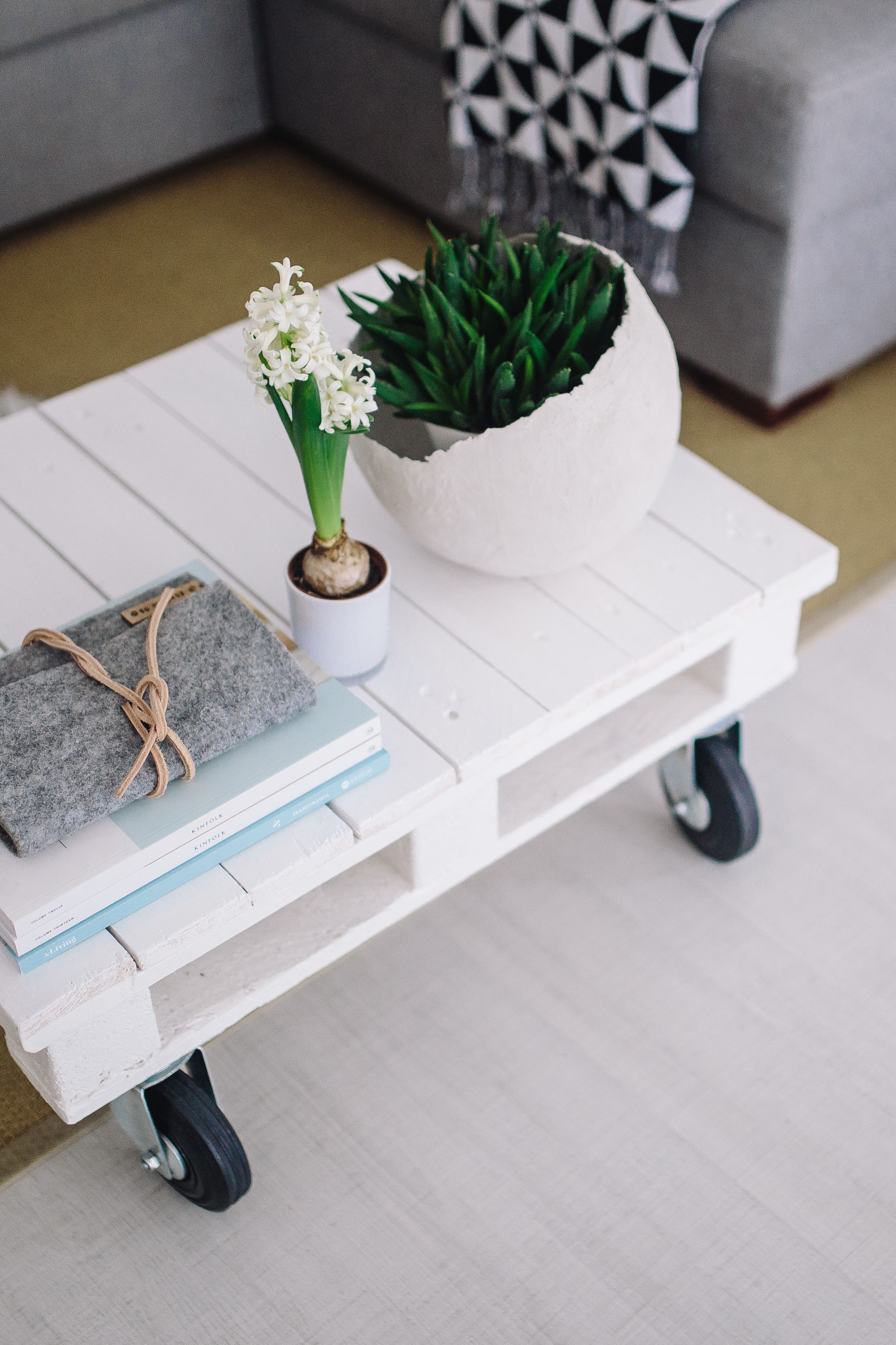 still life, grey, no People, nature, white color, freshness, indoors, magazines, furniture, wheels, table, modern, sofa, Small, potted plant, plant, growth, Phone HD Wallpaper