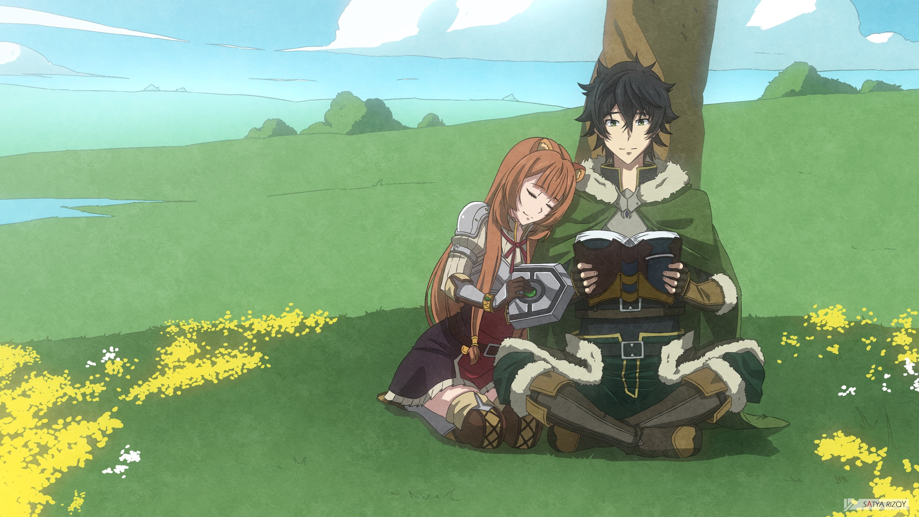 The Rising of the Shield Hero, Raphtalia (The Rising of the Shield Hero), Naofumi Iwatani, Anime, 2K, HD Wallpaper