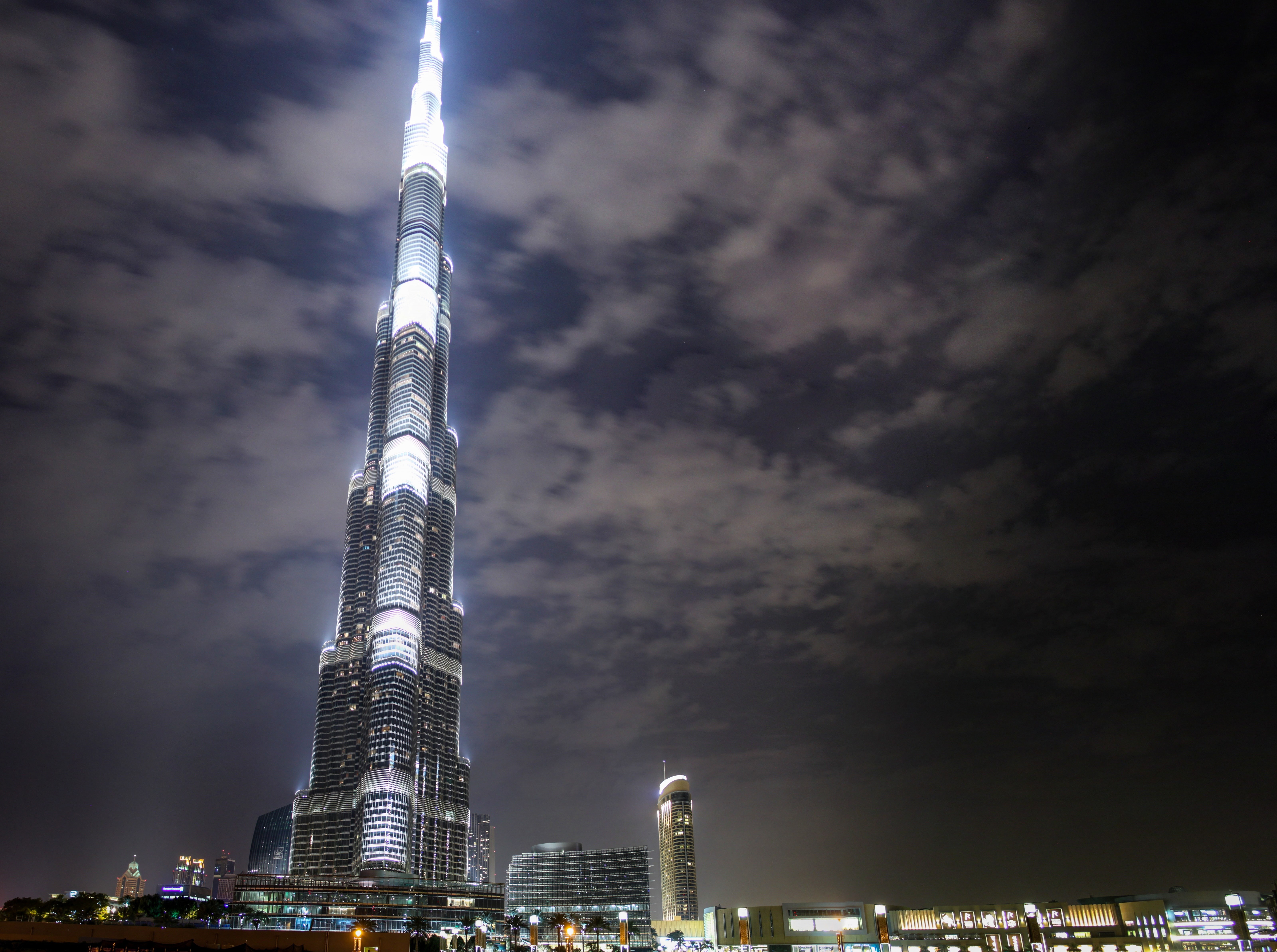 United Arab Emirates, unitedarabemirates, burj, khalifa, modern, Night, building exterior, low angle view, Emirates, office building exterior, tower, tall - high, HD Wallpaper