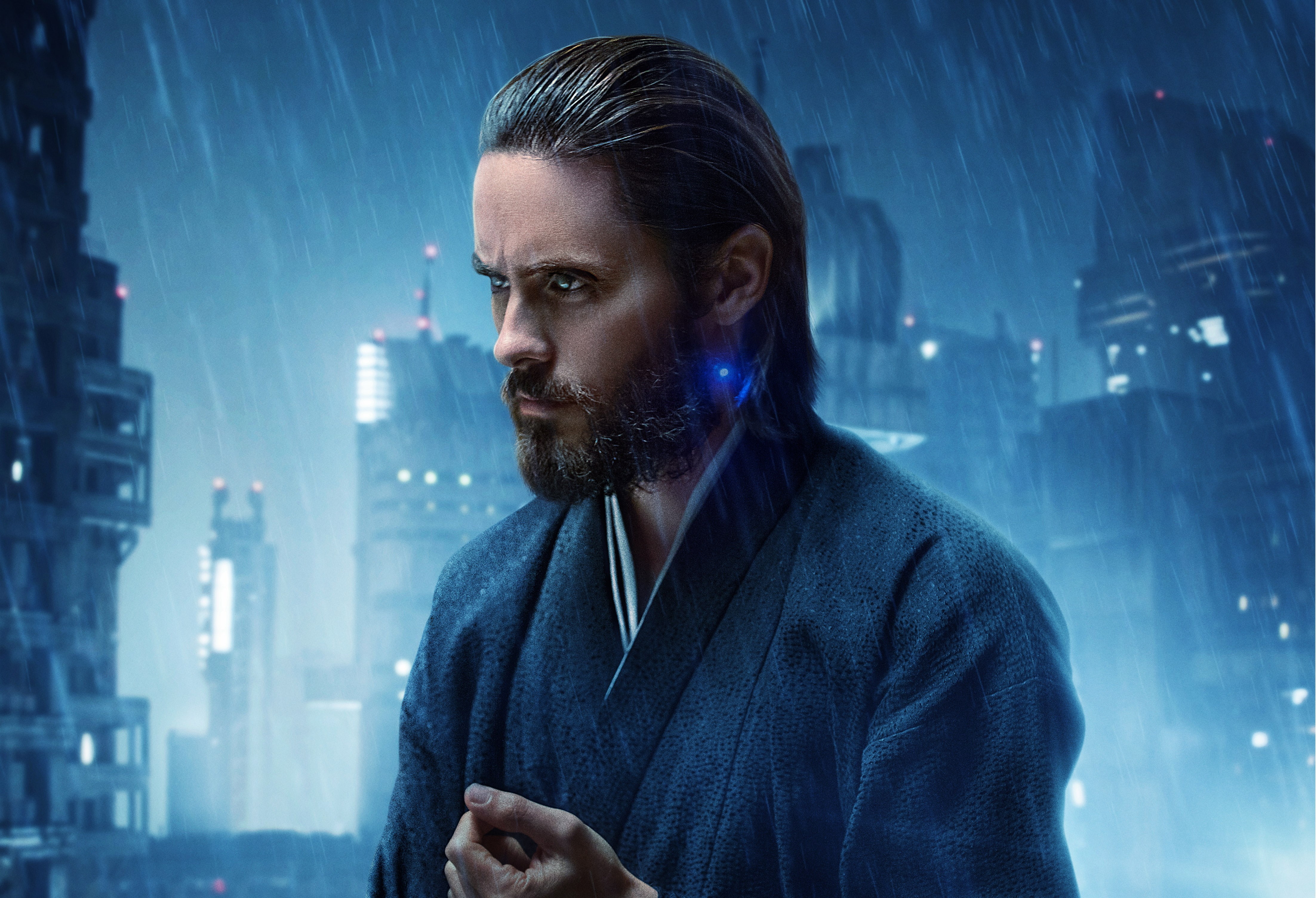 digital composite, cityscape, city, mid adult, wallace, males, beard, skyscraper, men, runner, looking, one person, window, night, blade, adult, building exterior, HD Wallpaper
