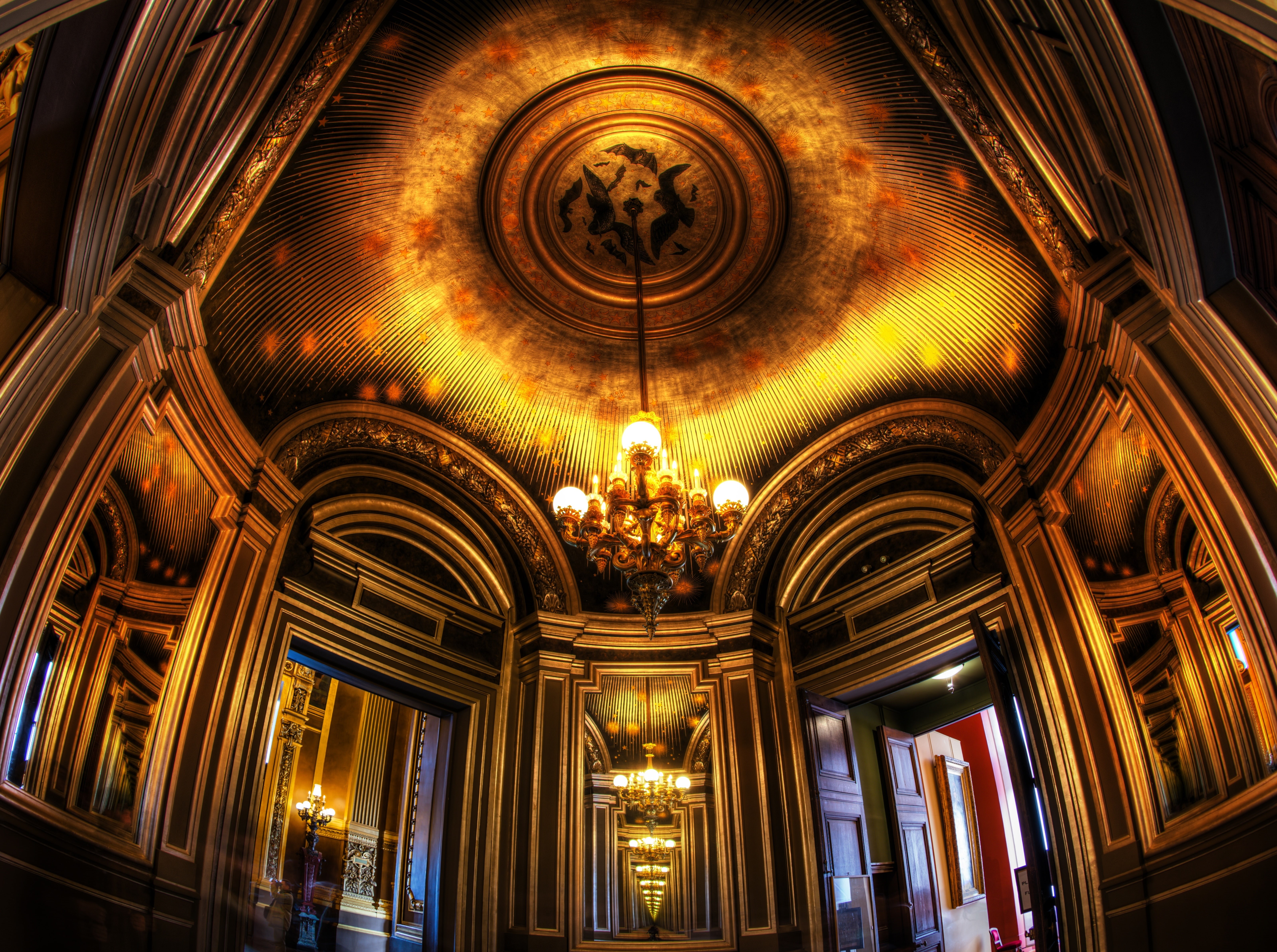 indoors, spirituality, Mysterious, place of worship, palaisgarnier, Design, 5K, no people, parisopera, capital, Opera, places, gilded, neobaroque, placedelopera, HD Wallpaper