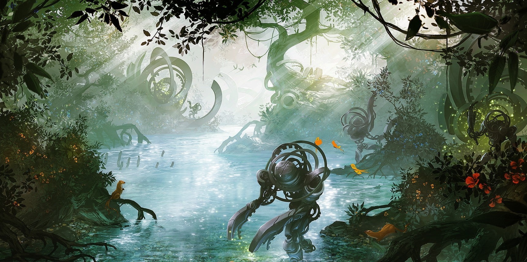 video games, river, animals, 720P, nature, fantasy art, Automaton, Endless Space, HD Wallpaper