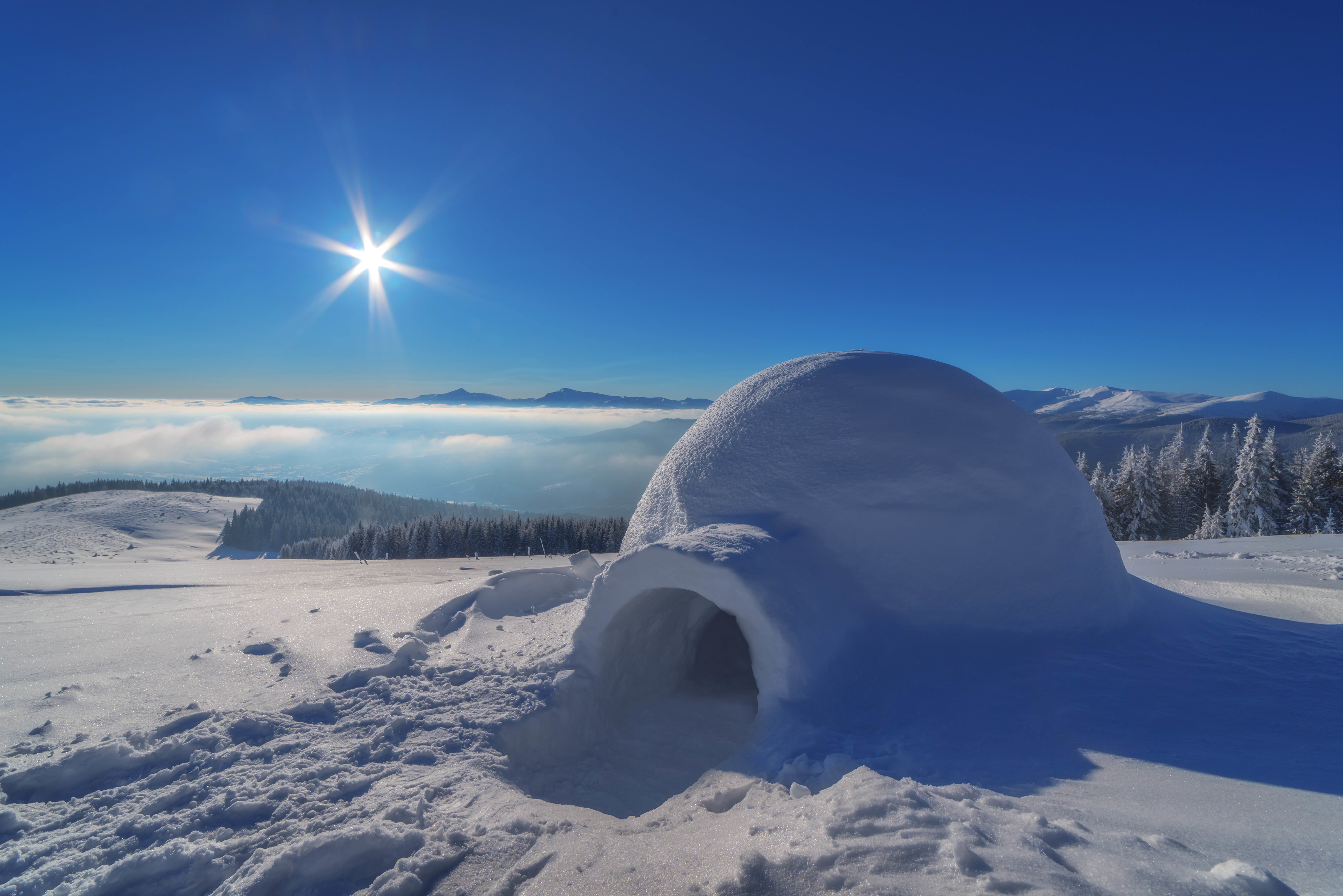 domed, landscape, day, snowcapped mountain, season, snow, beauty In Nature, nature, ice, scenics, travel, spaces, tranquil Scene, winter, forest, housing, HD Wallpaper
