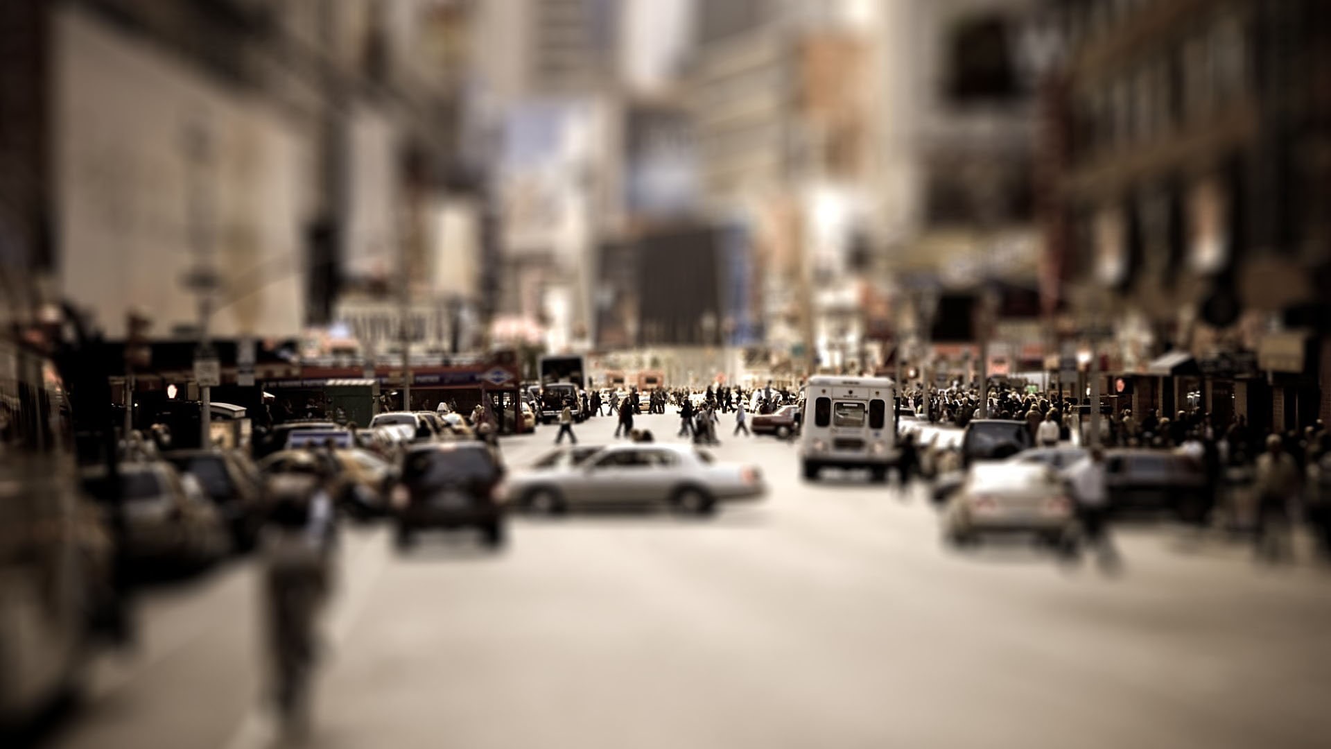 1080P, soft, toy, cityscape, new york city, broadway, city, urban, unsharp, tilt shift, tiltshift, hd, HD Wallpaper