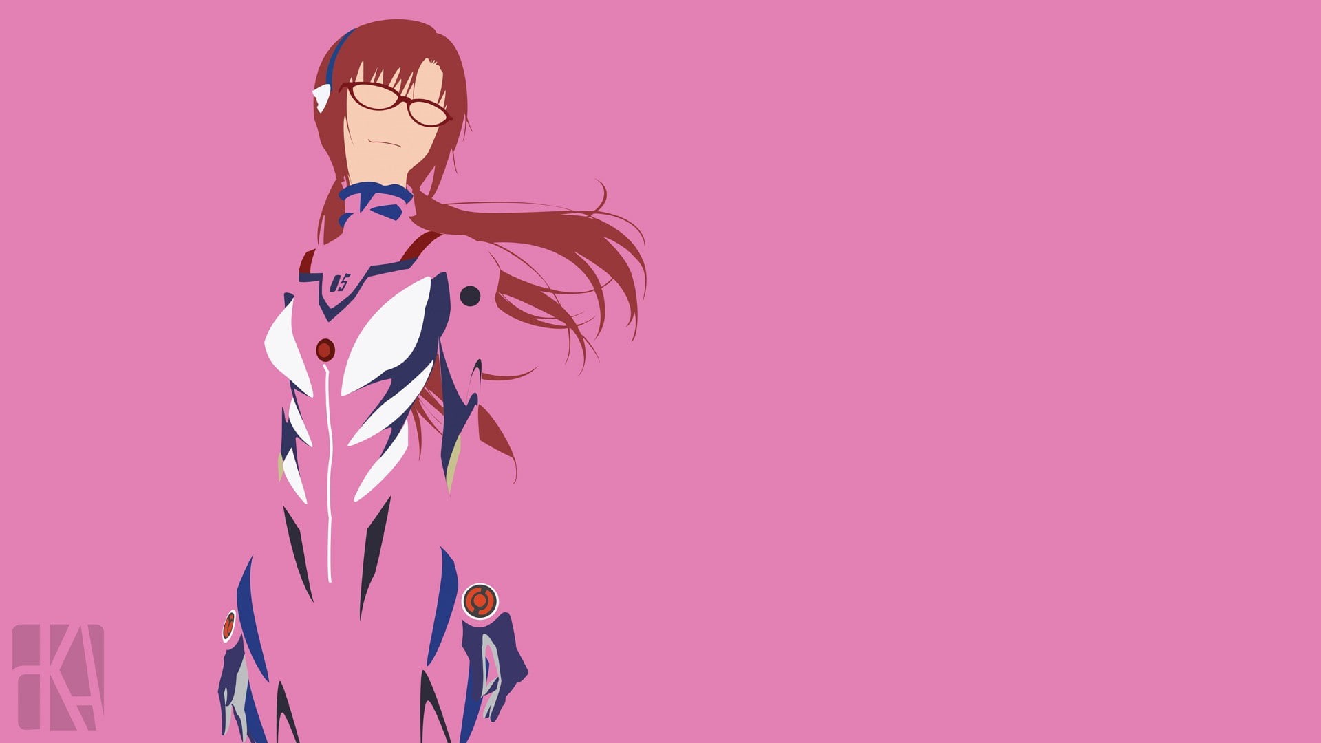 adult, anime, creativity, standing, copy space, cartoon, colored background, 1080P, art and craft, men, pink background, young adult, human representation, HD Wallpaper