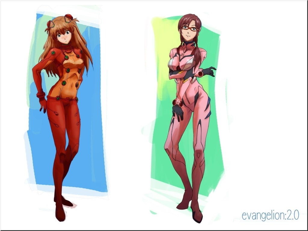 art, hd, makinami, asuka, genesis, illustrious, mari, 480P, anime, neon genesis evangelion, langley, evangelion, neon, x, makinami mari illustrious, soryu, HD Wallpaper