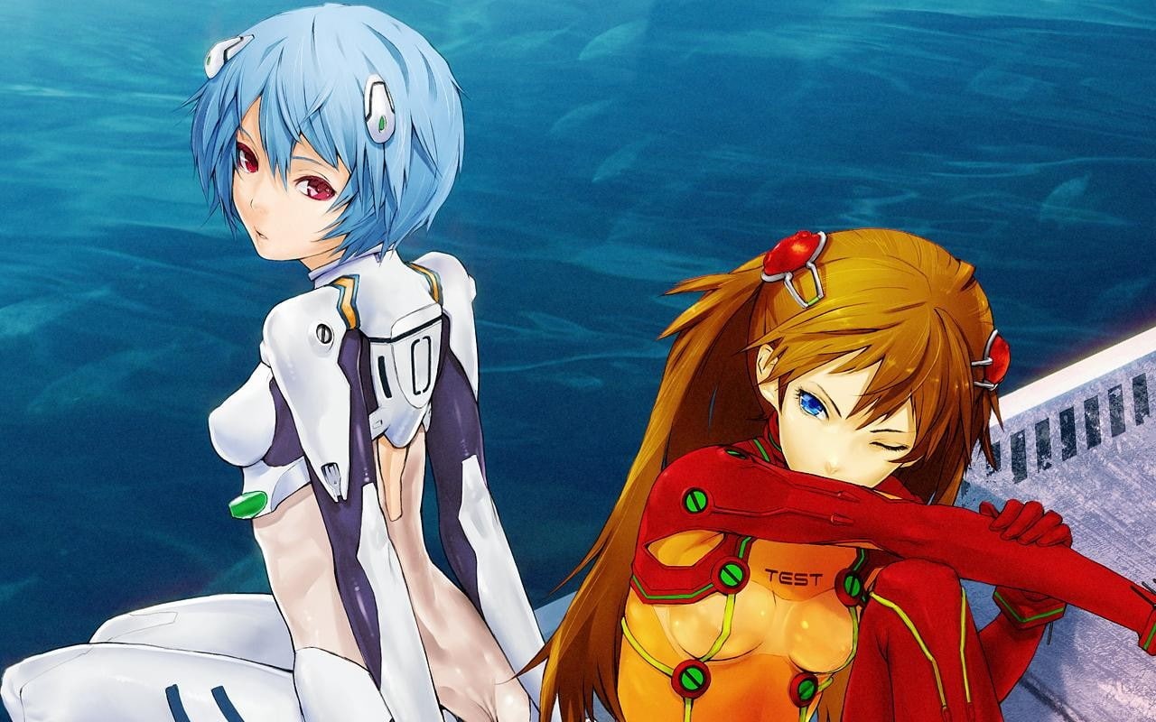 bodysuit, Nerv, Redjuice, armor, 720P, Asuka Langley Soryu, Neon Genesis Evangelion, Ayanami Rei, HD Wallpaper
