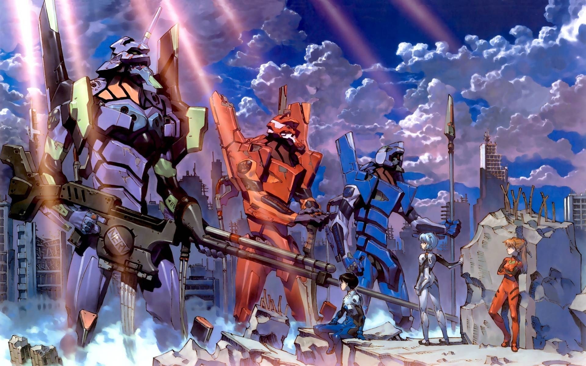 nerv, shinji, 1080P, art, langley, hd, soryu, ikari, unit, ayanami, ev, neon, anime, ayanami rei, eva, neon genesis evangelion, genesis, asuka, evangelion, HD Wallpaper
