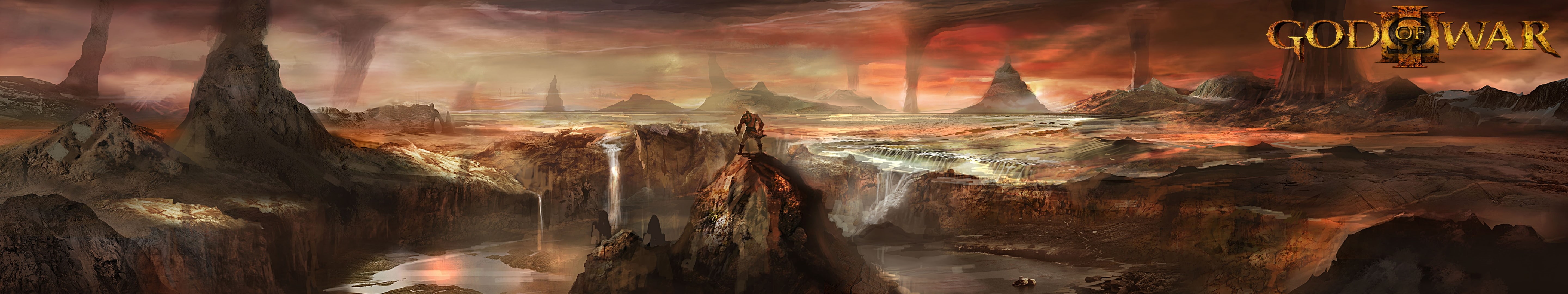 Landscapes, x, games, war, video, art, multiscreen, 5K, God of War, hd, god, HD Wallpaper