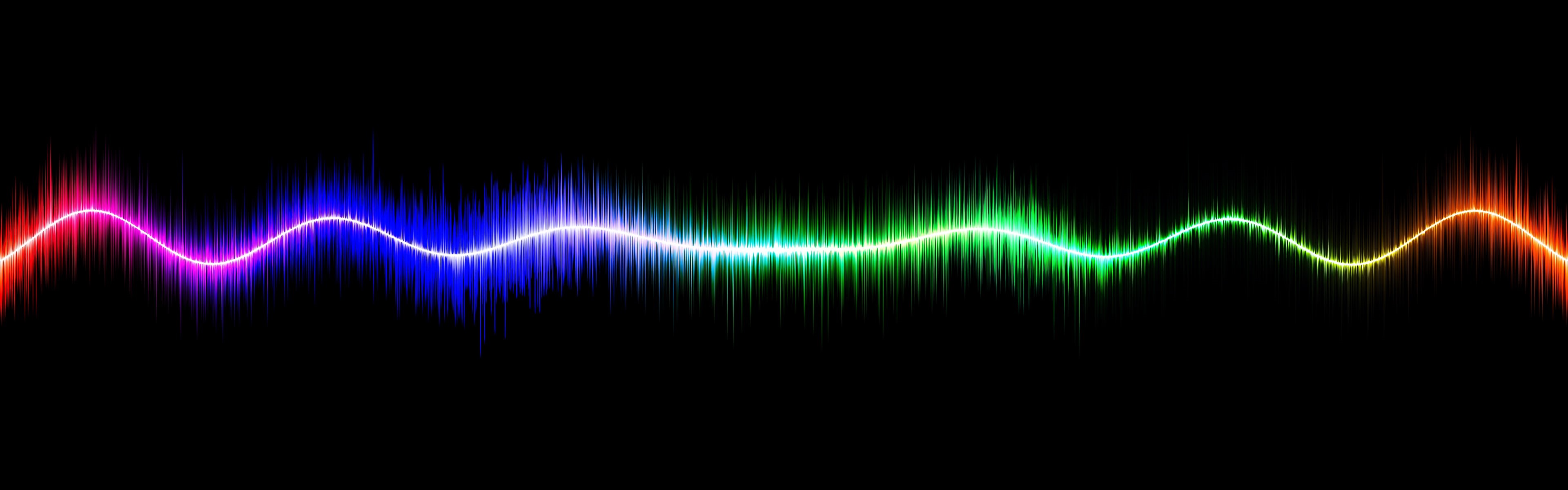 spectrum, waves, rainbows, 4K, Multiscreen, HD Wallpaper
