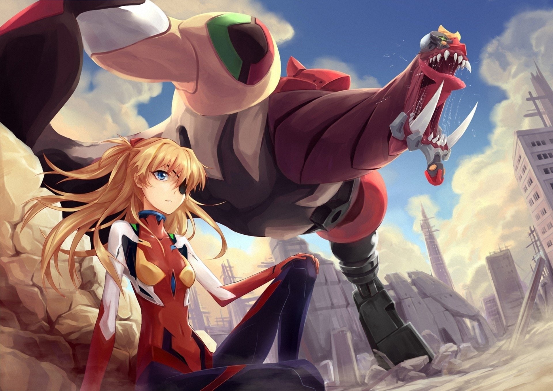 Blonde, people, representation, clothing, day, sky, outdoors, leisure activity, Evangelion: 3.0 You Can (Not) Redo, Evangelion, sunlight, adult, holding, HD Wallpaper