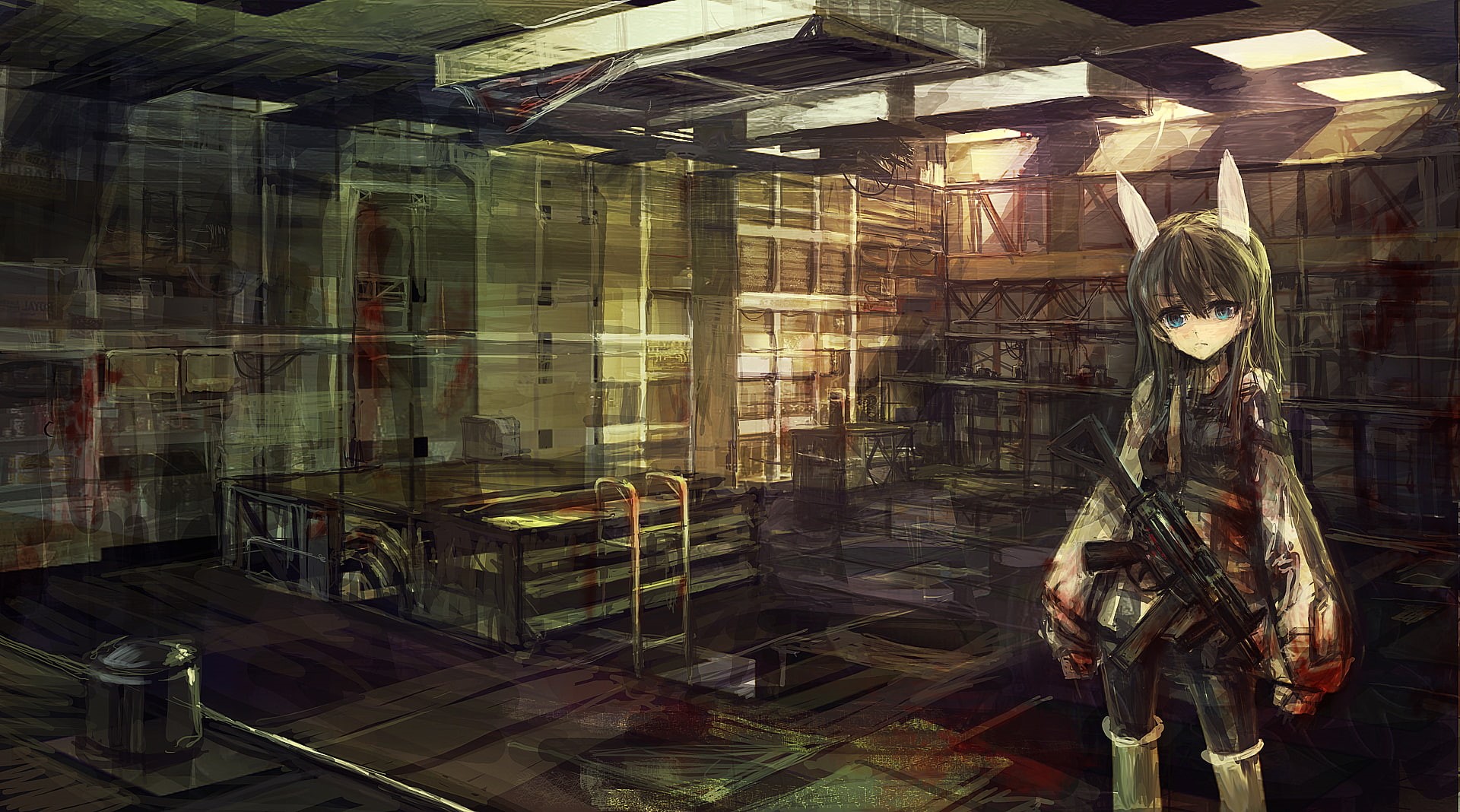 real people, built structure, digital composite, contemplation, females, lifestyles, THE-LM7, indoors, leisure activity, adult, abandoned, original characters, HD Wallpaper