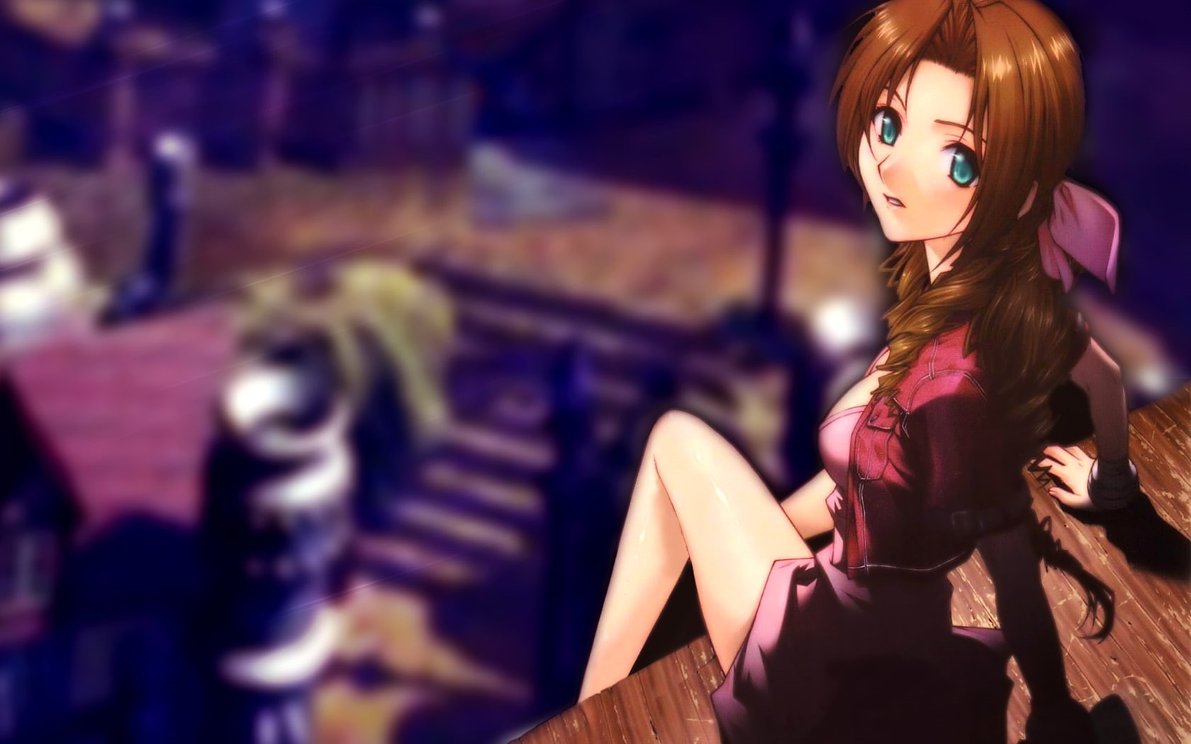 art, fantasy, gainsborough, video, Final Fantasy VII, fan, Video Games, vii, aerith, x, 720P, games, hd, final, HD Wallpaper