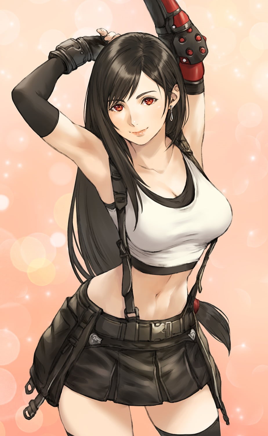 2D, 720P, portrait display, anime girls, anime, Tifa Lockhart, red eyes, Phone HD Wallpaper